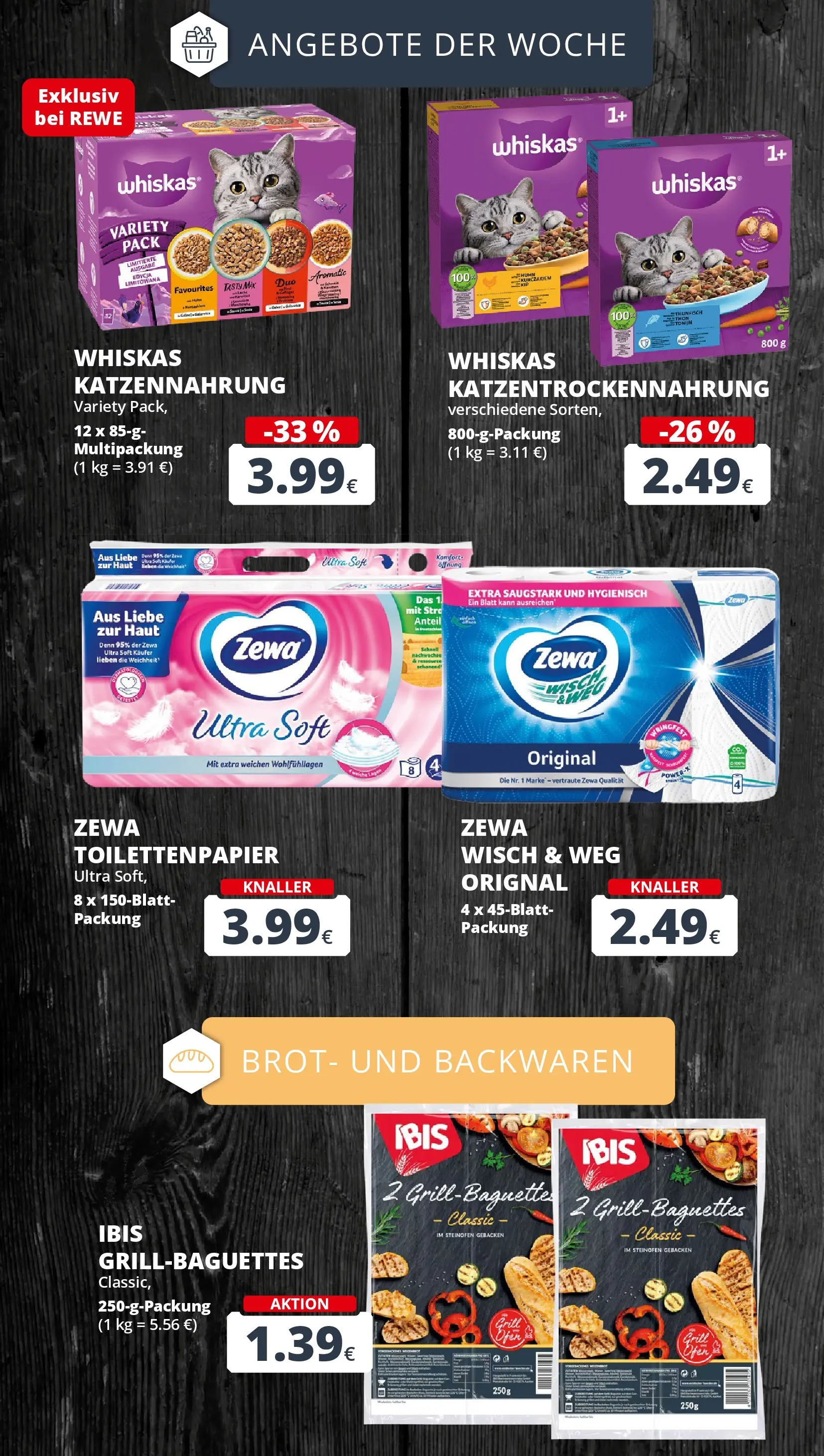 REWE Prospekt ab 13.07.2026 zum Blättern » Angebote | Seite: 7 | Produkte: Zewa, Brot, Whiskas, Toilettenpapier