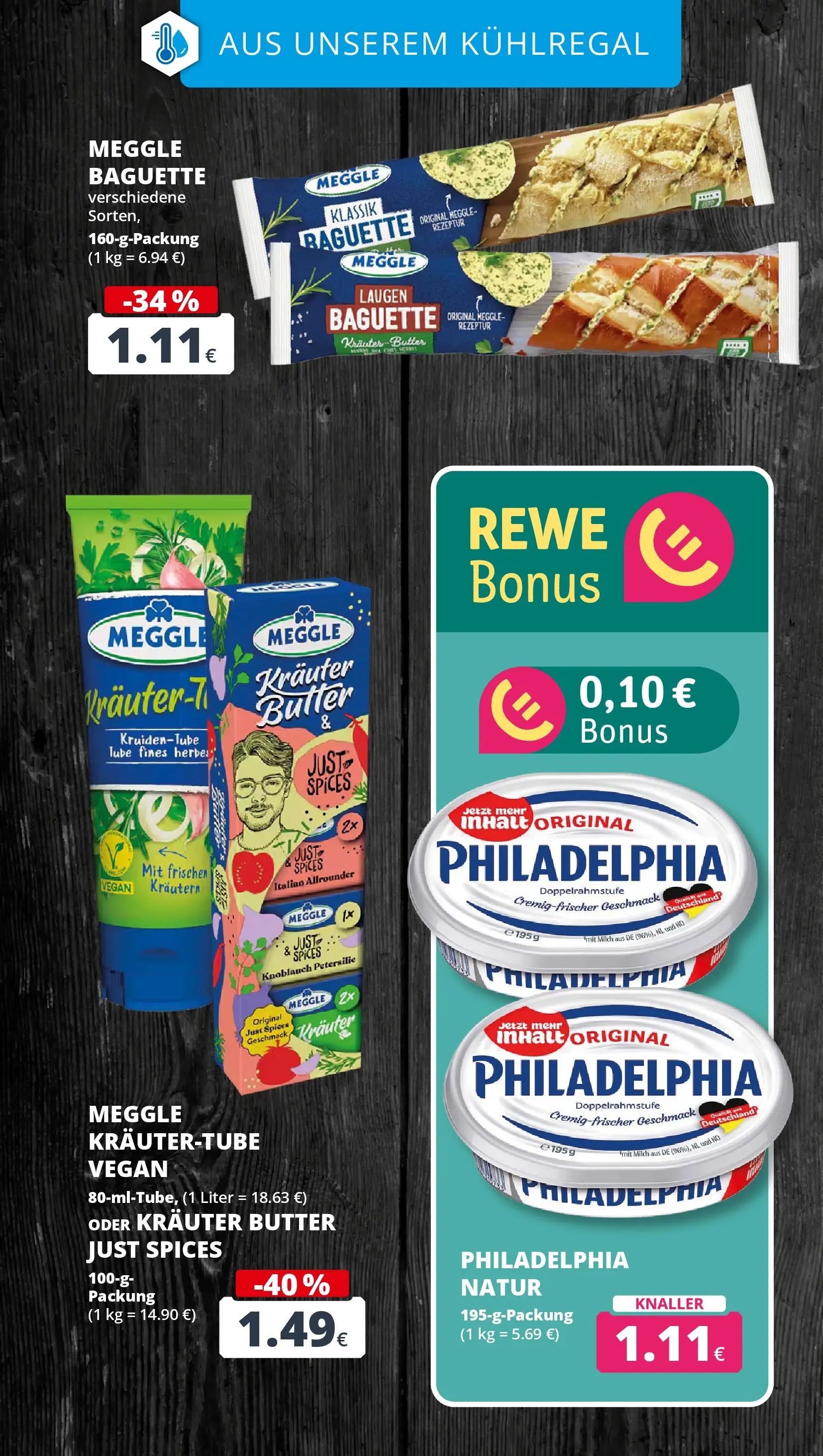 REWE Prospekt ab 13.07.2026 zum Blättern » Angebote | Seite: 16 | Produkte: Milch, Butter, Philadelphia, Petersilie