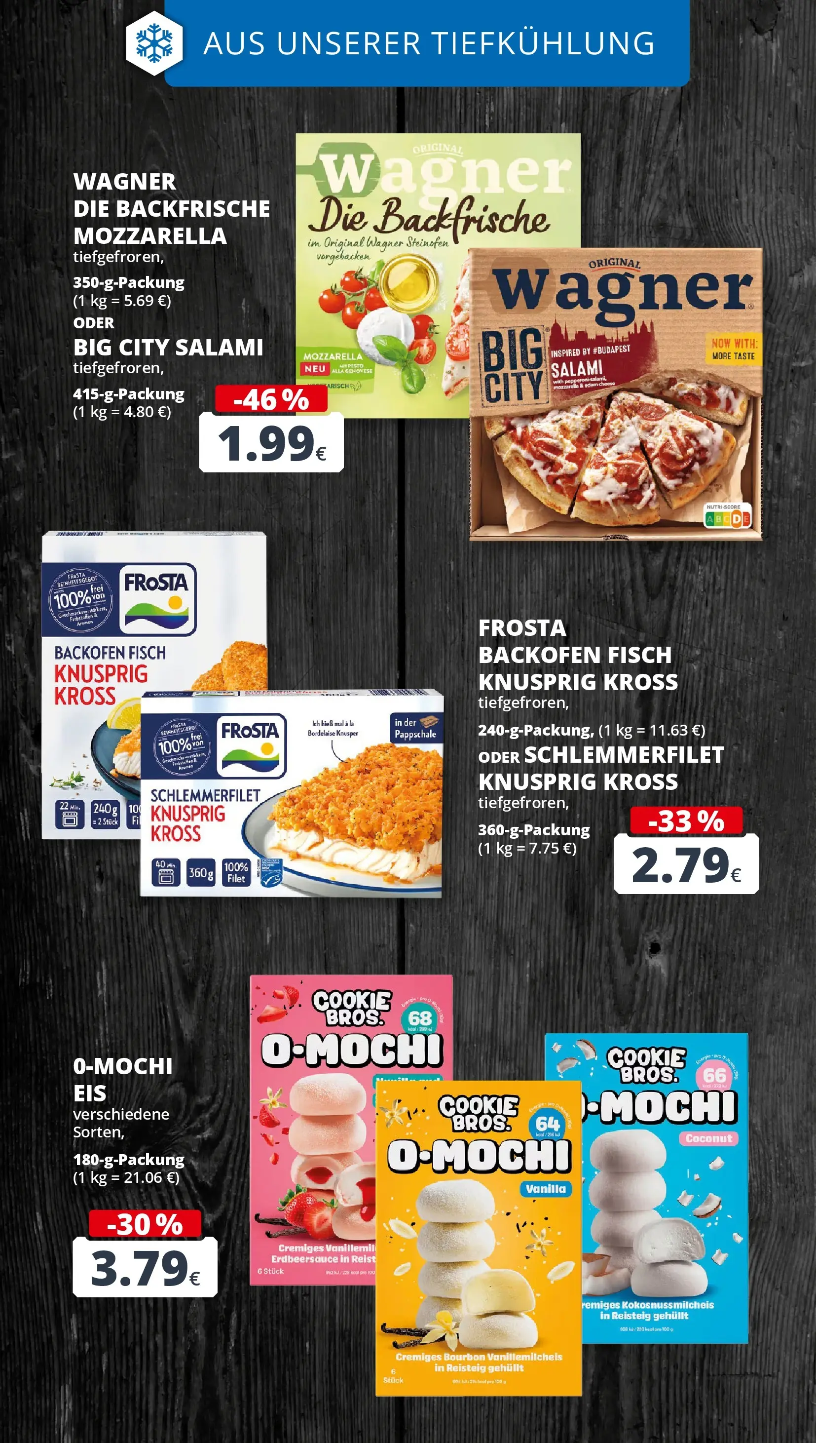 REWE Prospekt ab 13.07.2026 zum Blättern » Angebote | Seite: 18 | Produkte: Mozzarella, Frosta, Fisch, Backofen