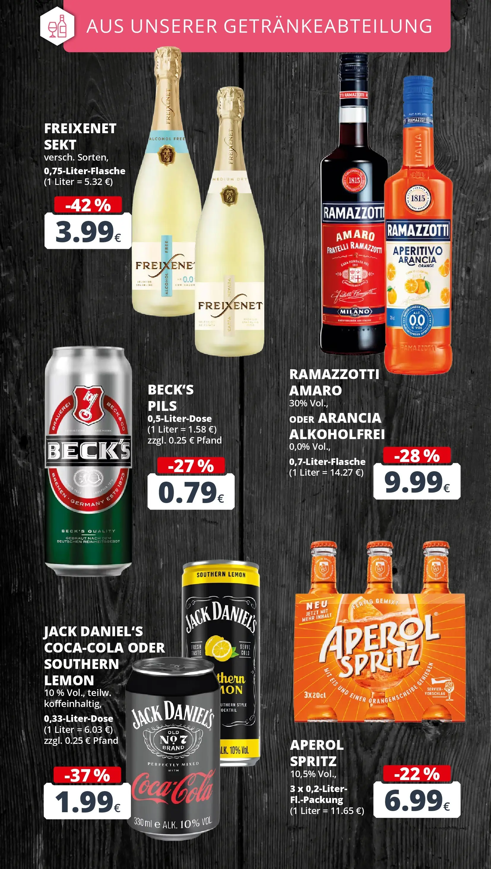 REWE Prospekt ab 13.07.2026 zum Blättern » Angebote | Seite: 21 | Produkte: Sekt, Pils, Aperol, Ramazzotti