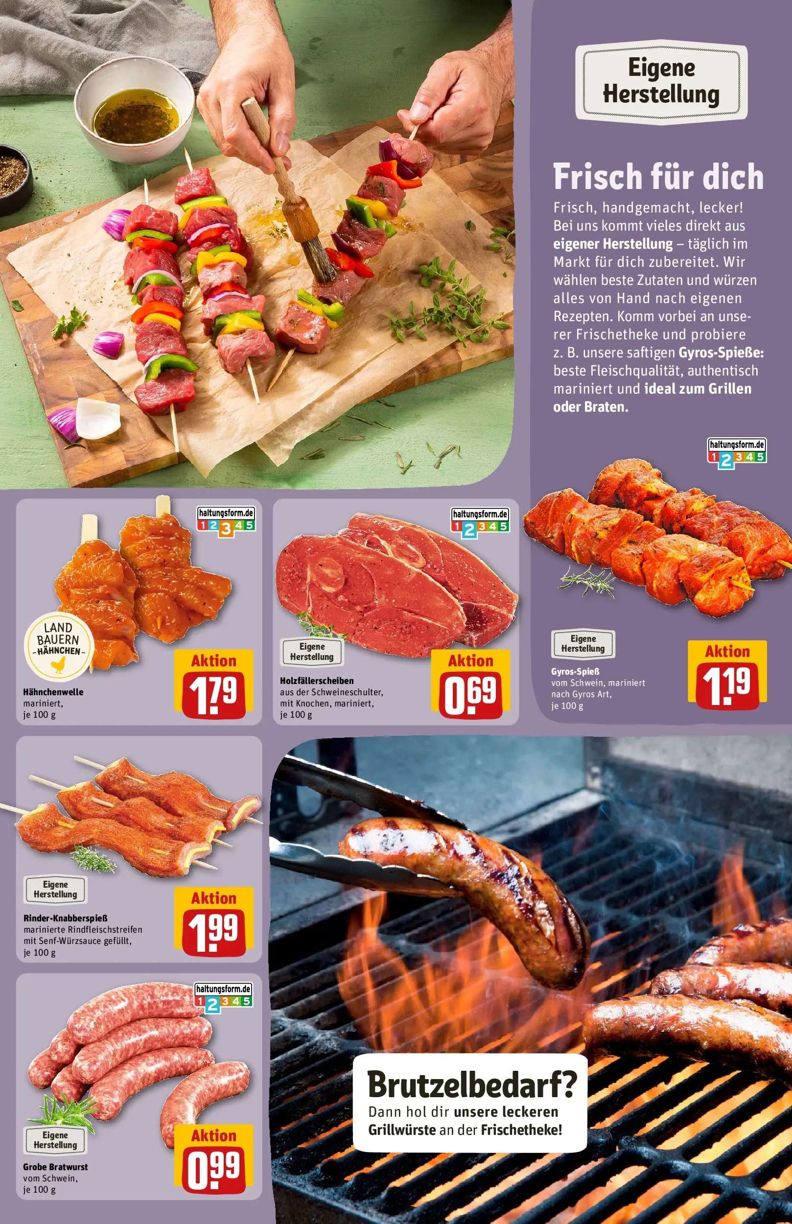 REWE Prospekt ab 13.07.2026 zum Blättern » Angebote | Seite: 13 | Produkte: Hahnchen, Bratwurst, Gyros