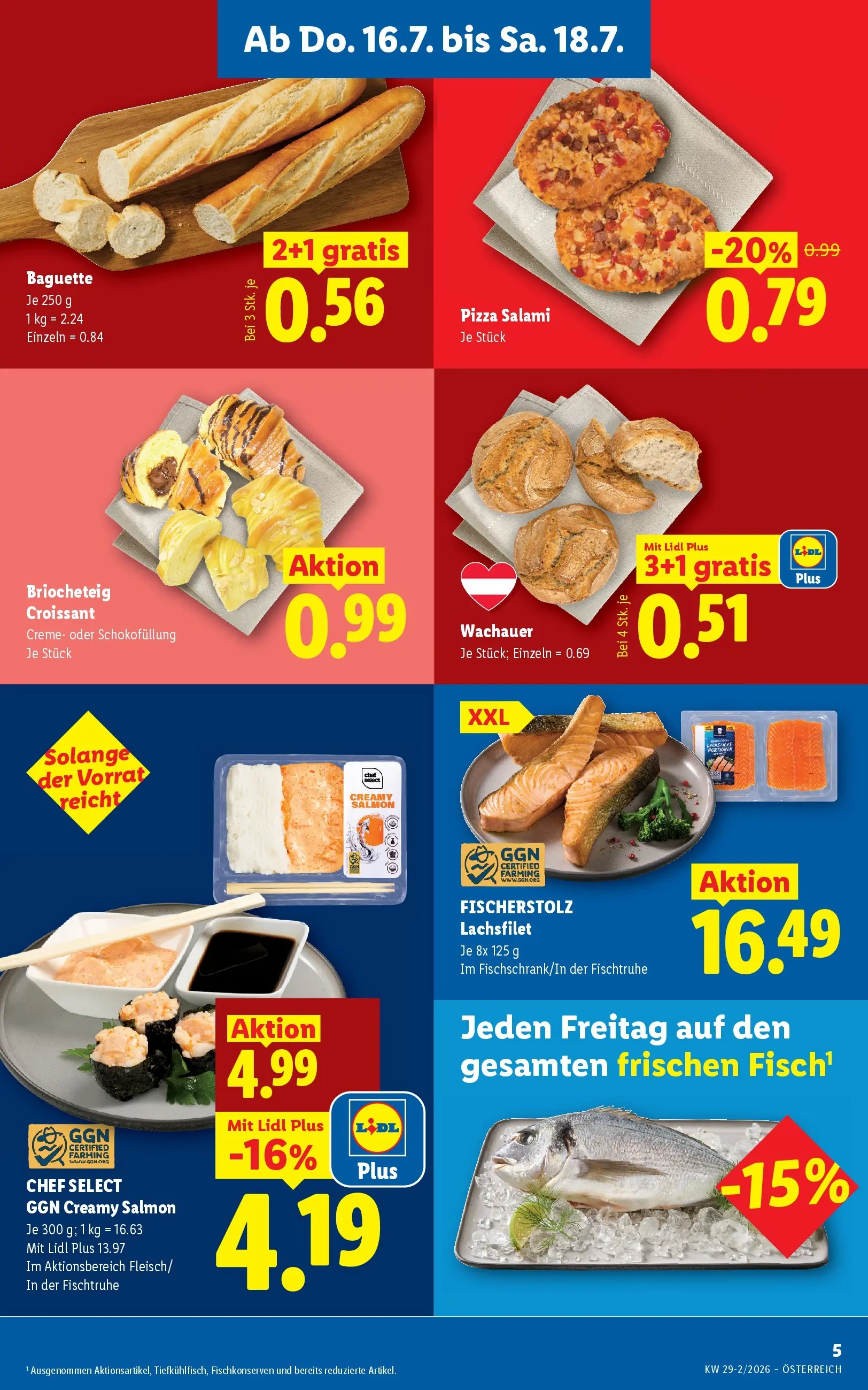 Lidl - Lidl ab 15.07.2026 - Angebote ab donnerstag | Seite: 7 | Produkte: Jääkaappipakastin, Creme, Salami, Pizza