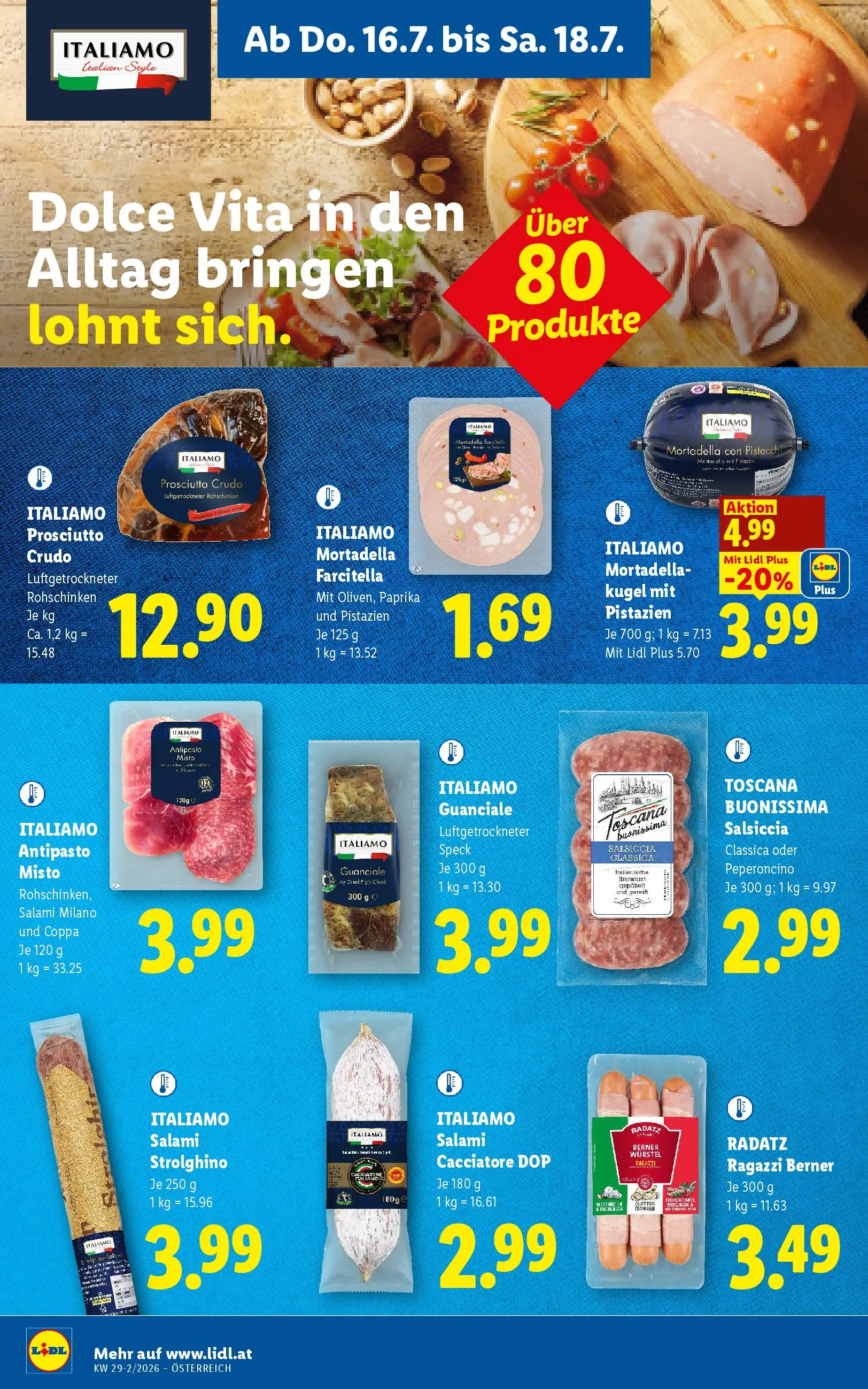 Lidl - Lidl ab 15.07.2026 - Angebote ab donnerstag | Seite: 14 | Produkte: Salami