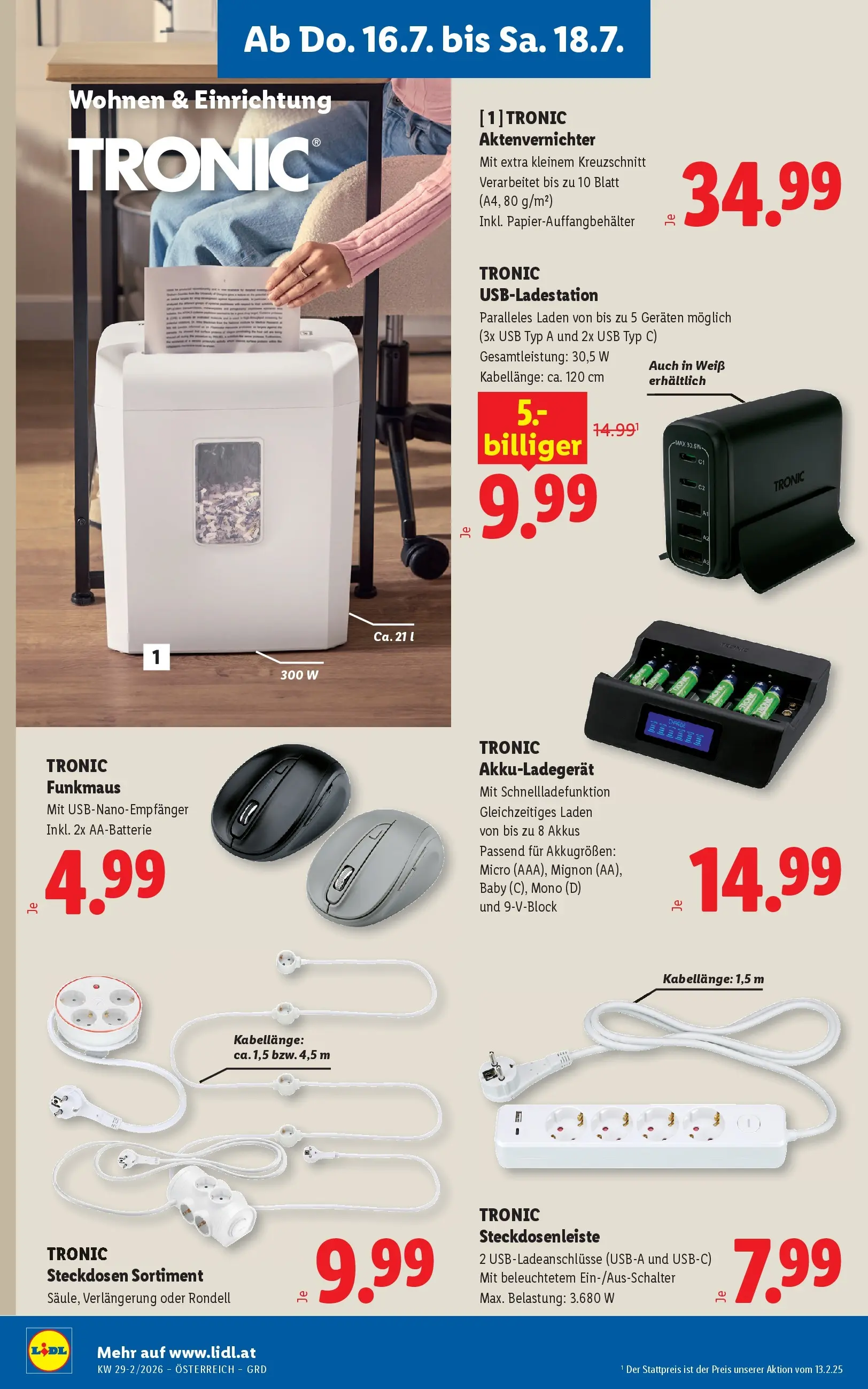 Lidl - Lidl ab 15.07.2026 - Angebote ab donnerstag | Seite: 22 | Produkte: USB, Aktenvernichter