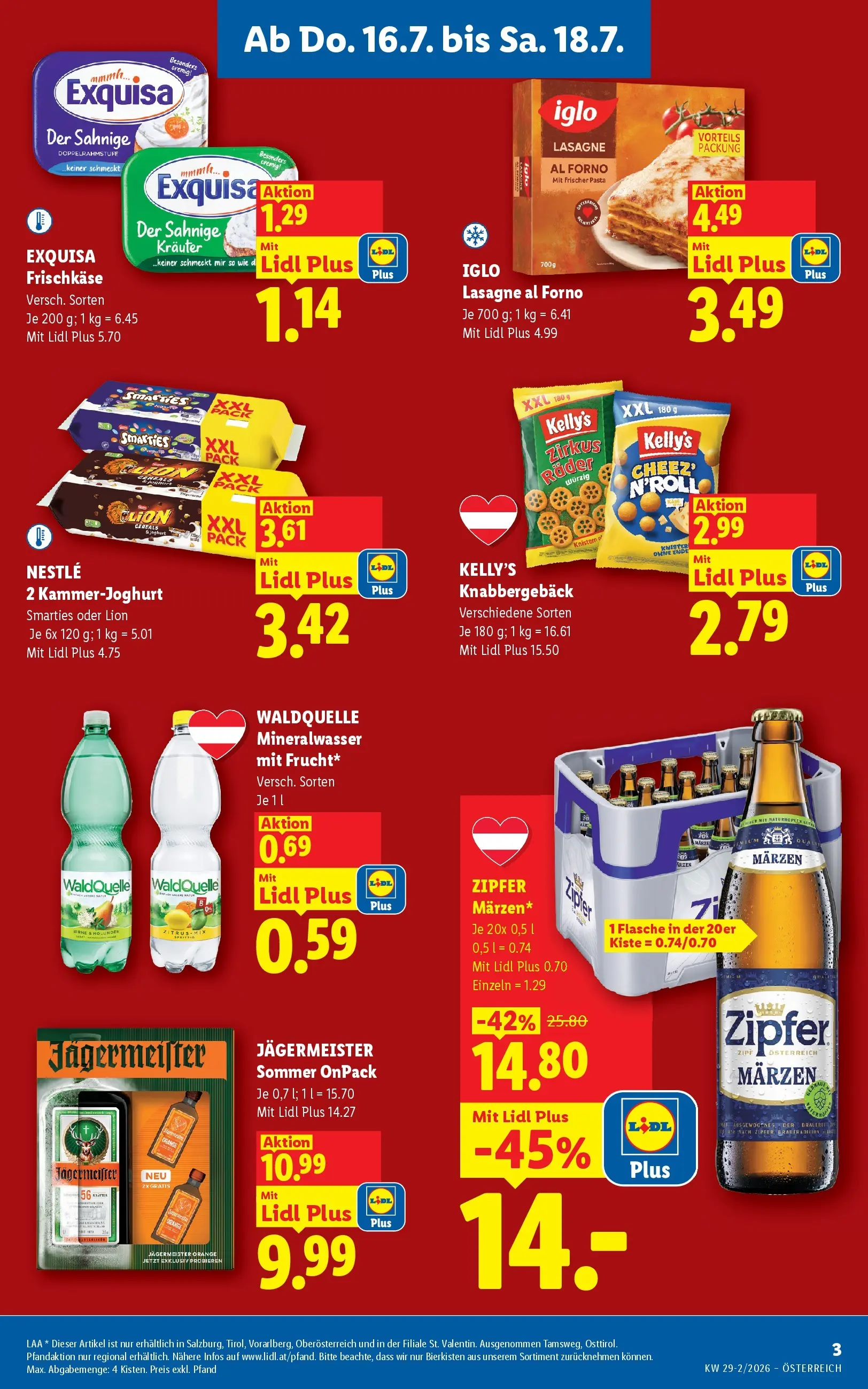 Lidl - Lidl ab 15.07.2026 - Angebote ab donnerstag | Seite: 3 | Produkte: Pasta, Birne, Joghurt