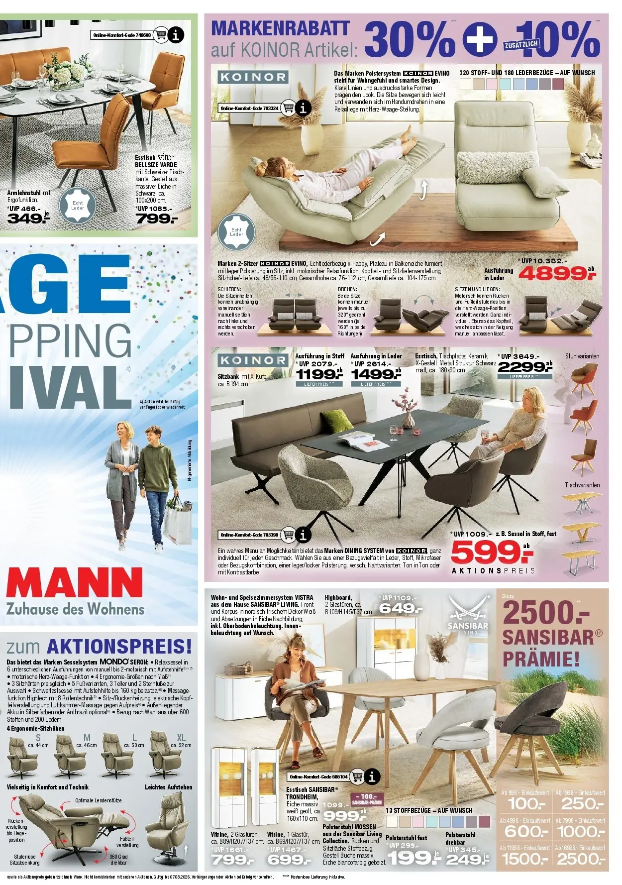 Ostermann - Möbel Ostermann: Neue Möbel wirken Wunder. (ab 18.07.2026) zum Blättern | Seite: 5 | Produkte: Relaxliege, Tisch, Liege, Stuhl