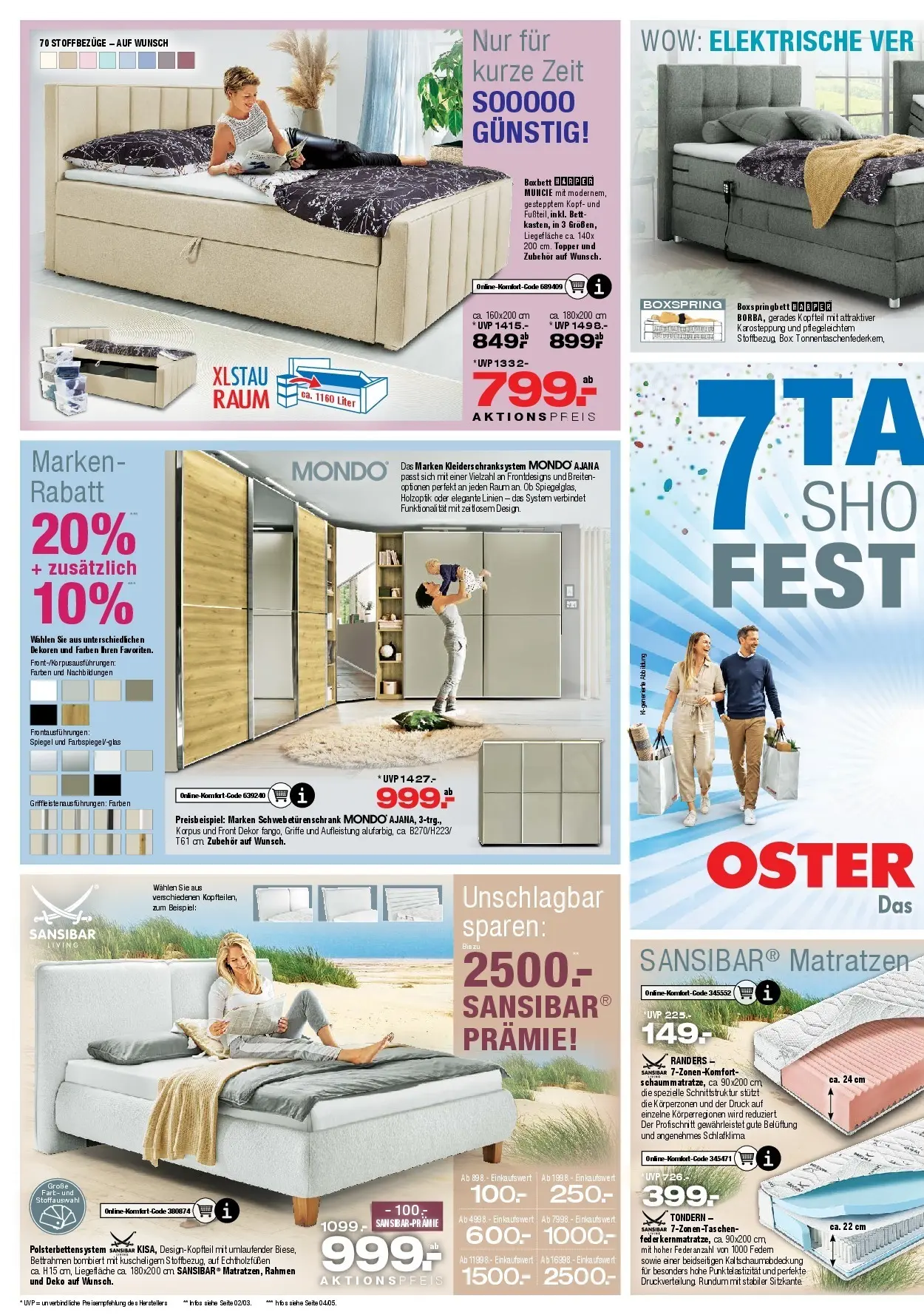 Ostermann - Möbel Ostermann: Neue Möbel wirken Wunder. (ab 18.07.2026) zum Blättern | Seite: 8 | Produkte: Bett, Boxspringbett, Box, Spiegel