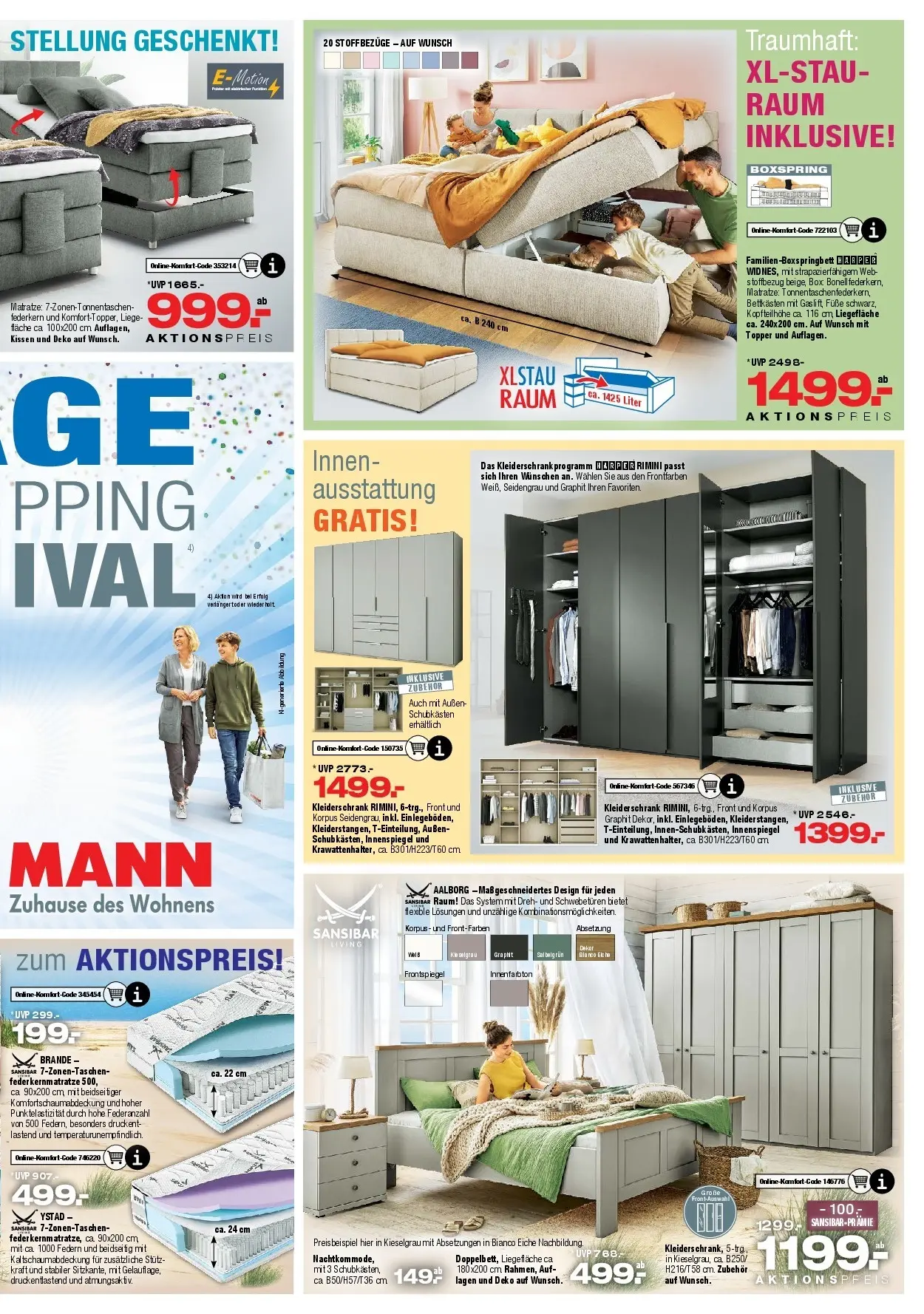 Ostermann - Möbel Ostermann: Neue Möbel wirken Wunder. (ab 18.07.2026) zum Blättern | Seite: 9 | Produkte: Kissen, Kleiderschrank, Topper, Box
