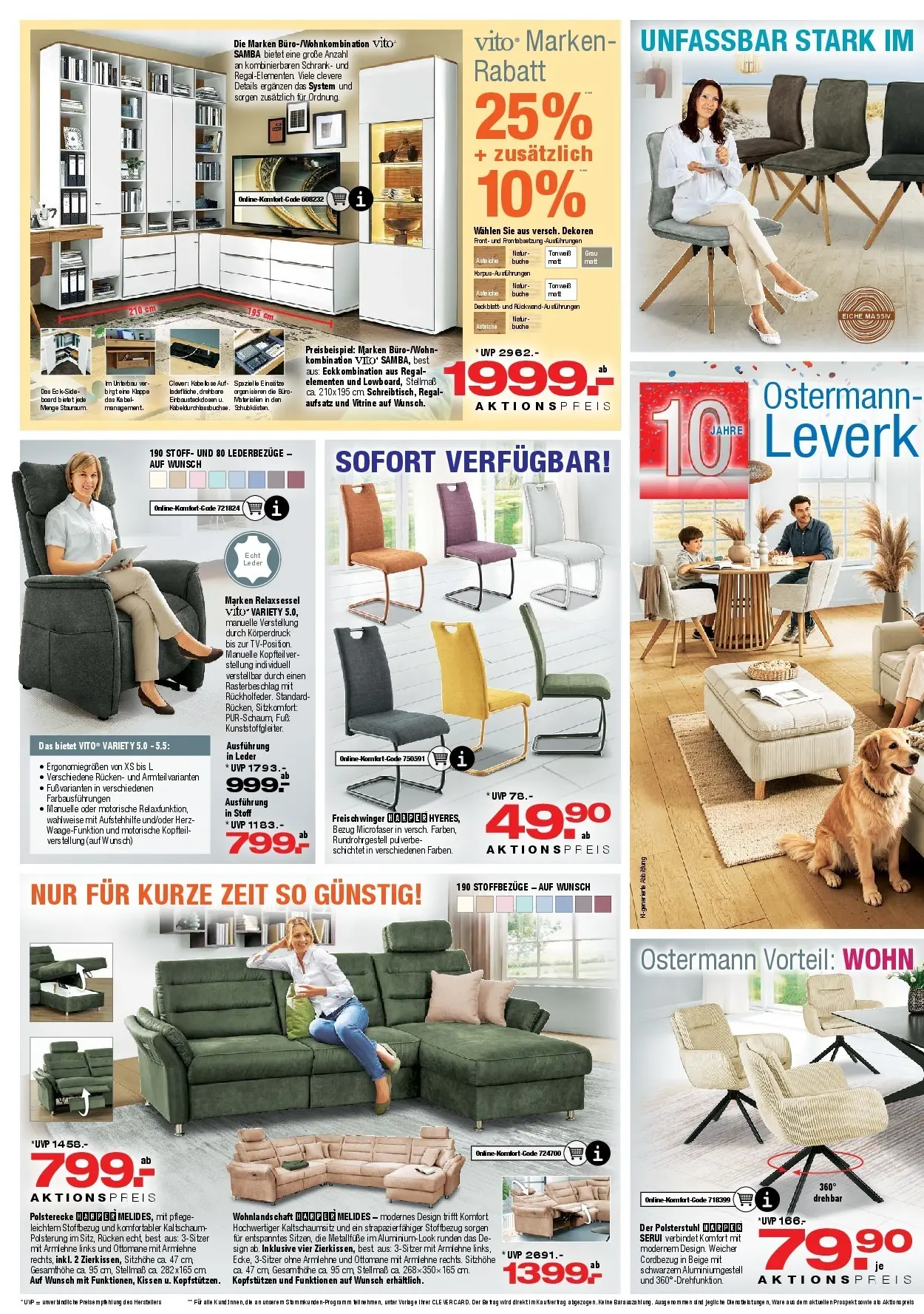 Ostermann - Möbel Ostermann: Neue Möbel wirken Wunder. (ab 18.07.2026) zum Blättern | Seite: 2 | Produkte: Kissen, Vitrine, Regal, Schrank