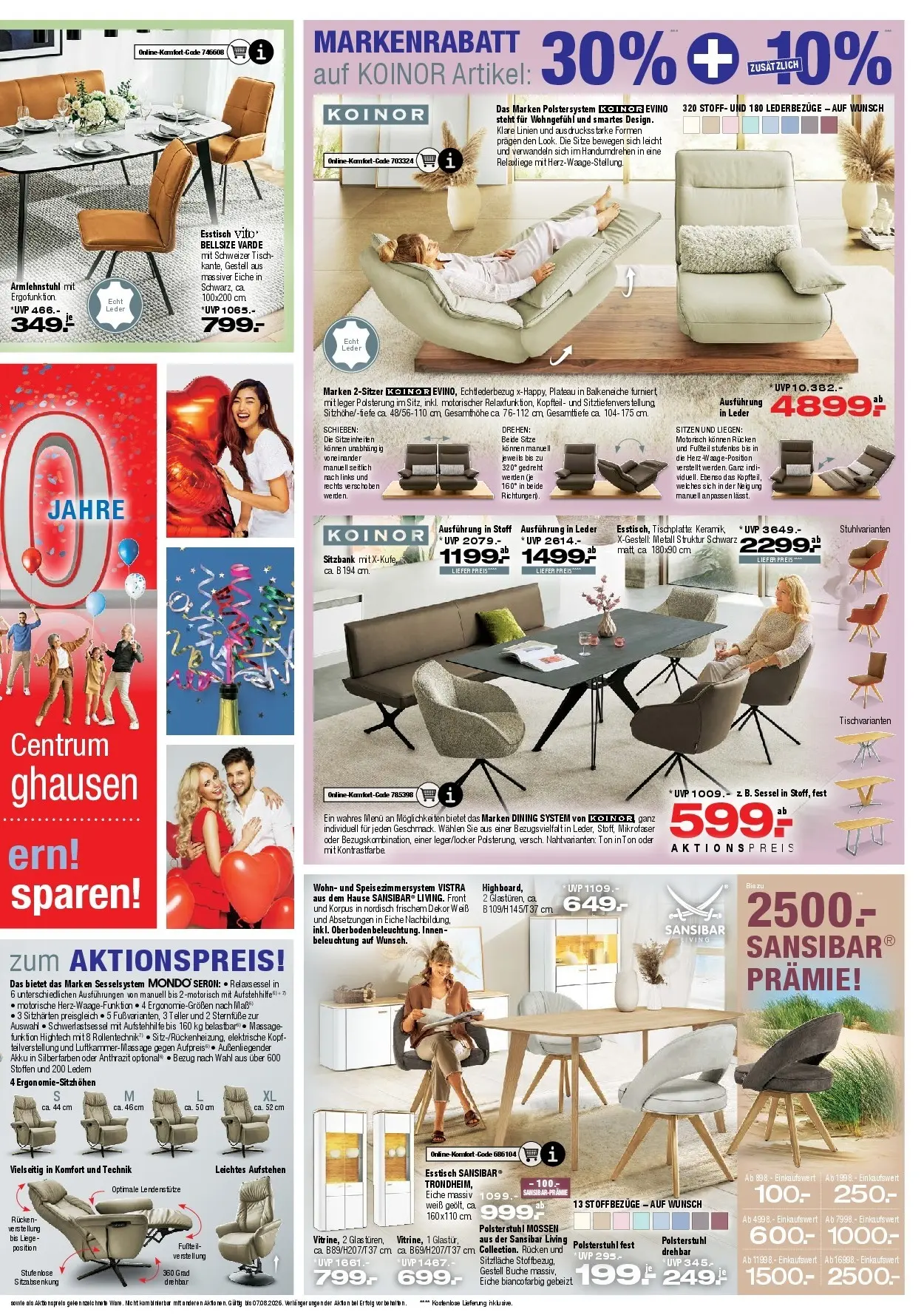Ostermann - Möbel Ostermann: Neue Möbel wirken Wunder. (ab 18.07.2026) zum Blättern | Seite: 5 | Produkte: Relaxliege, Esstisch, Sitzbank, Stuhl
