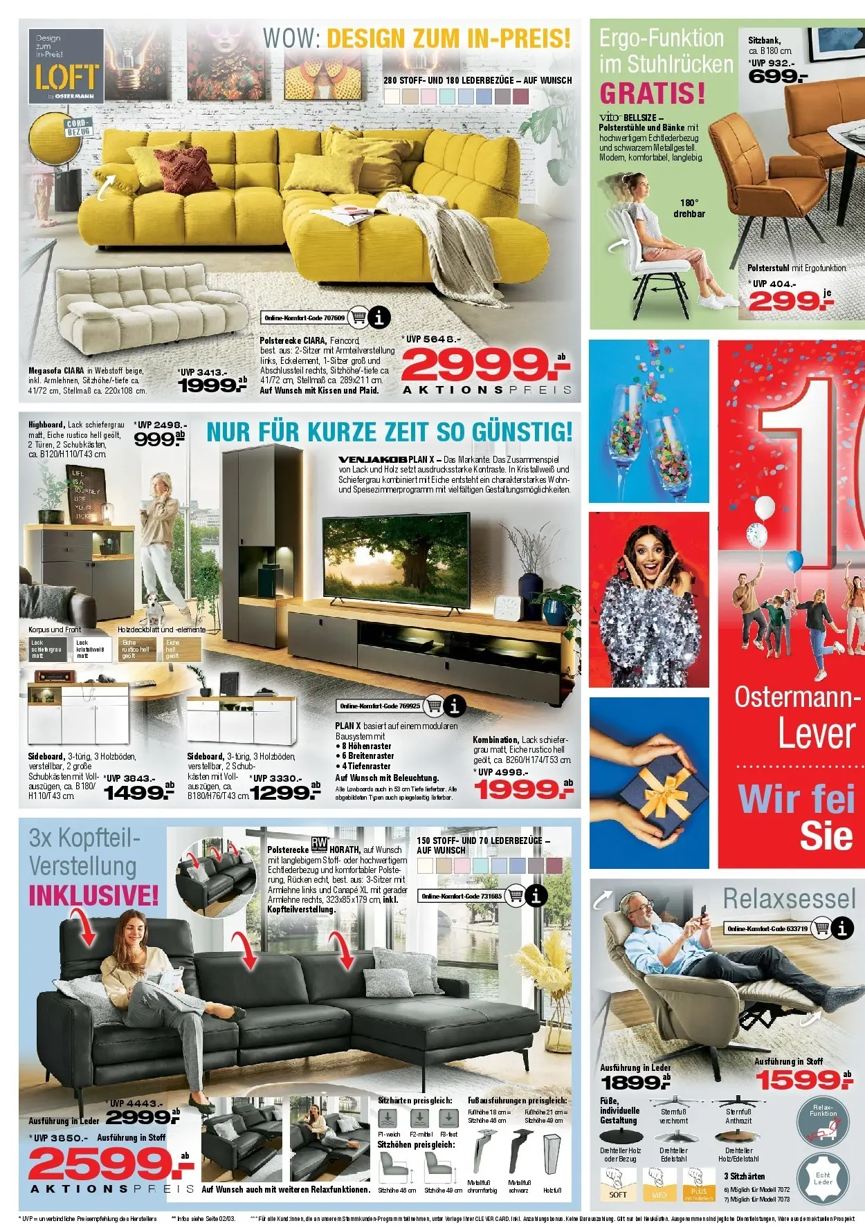 Ostermann - Möbel Ostermann: Neue Möbel wirken Wunder. (ab 18.07.2026) zum Blättern | Seite: 4 | Produkte: Relaxsessel, Kissen