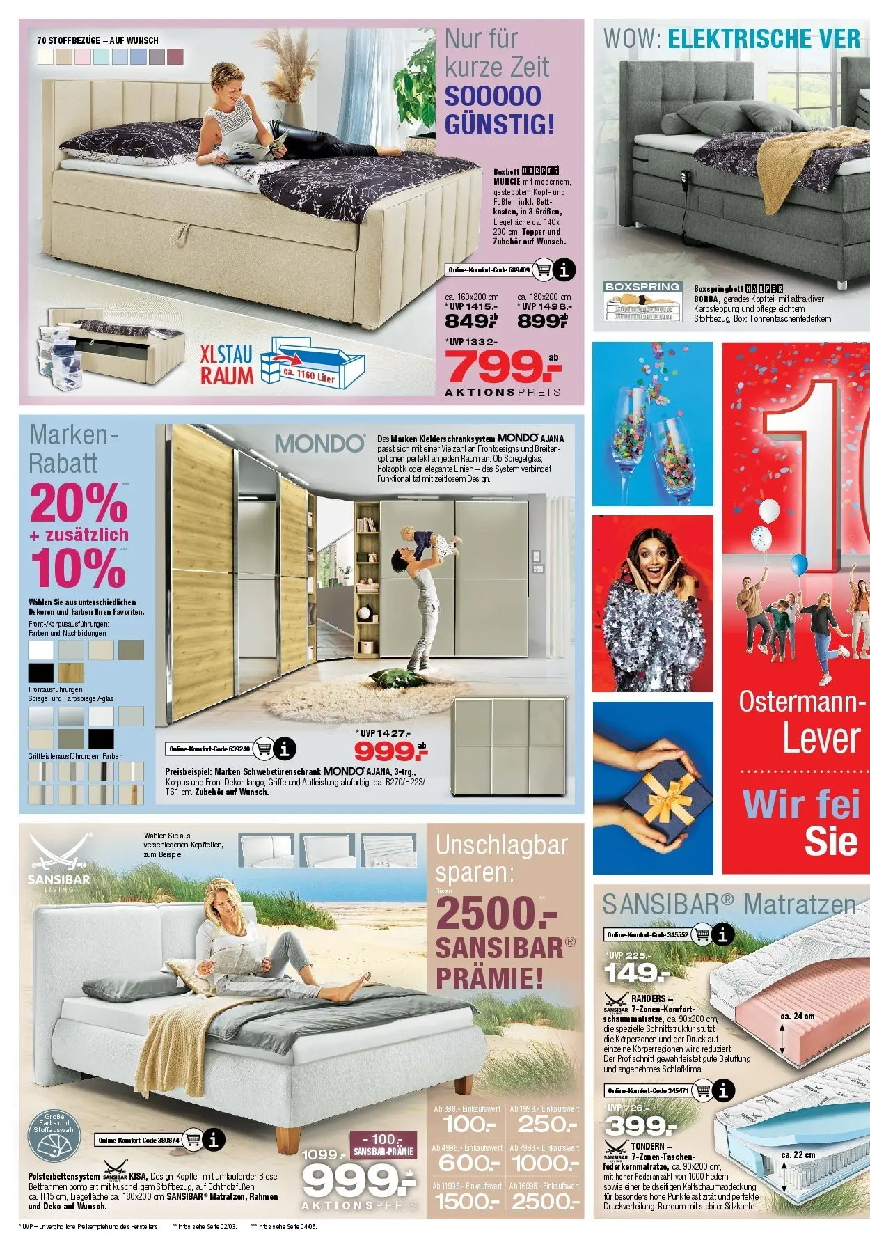 Ostermann - Möbel Ostermann: Neue Möbel wirken Wunder. (ab 18.07.2026) zum Blättern | Seite: 8 | Produkte: Bett, Boxspringbett, Schrank, Box