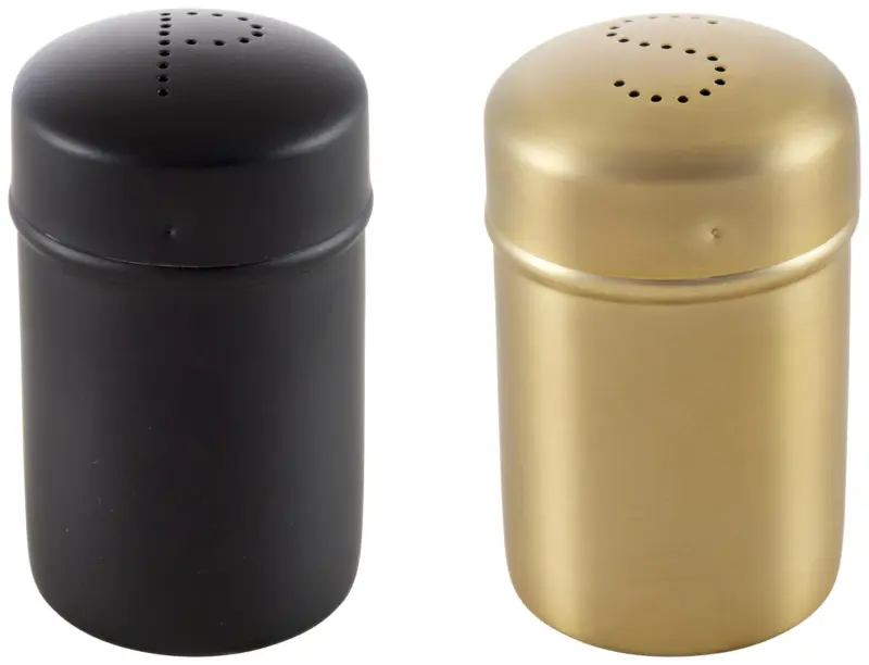 Salz- und Pfefferstreuer Glamour Schwarz/Goldfarben