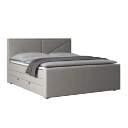 Boxspringbett Lima ca. 180x200 cm Silberfarben