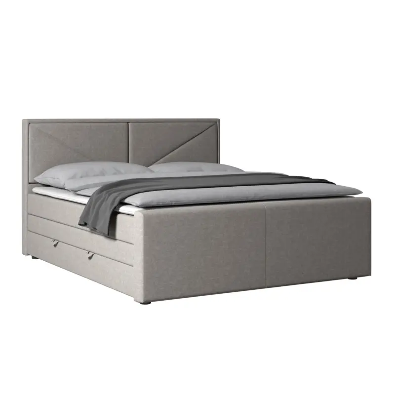 Boxspringbett Lima ca. 180x200 cm Silberfarben