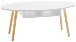 Couchtisch Silvio Wei&szlig;/Pinienfarben MDF/Holz