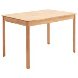 Esstisch 120/80/76 cm Echtholz Holz schnell aufzubauende und stabile Arbeitsfl&auml;che rechteckig Kernbuche