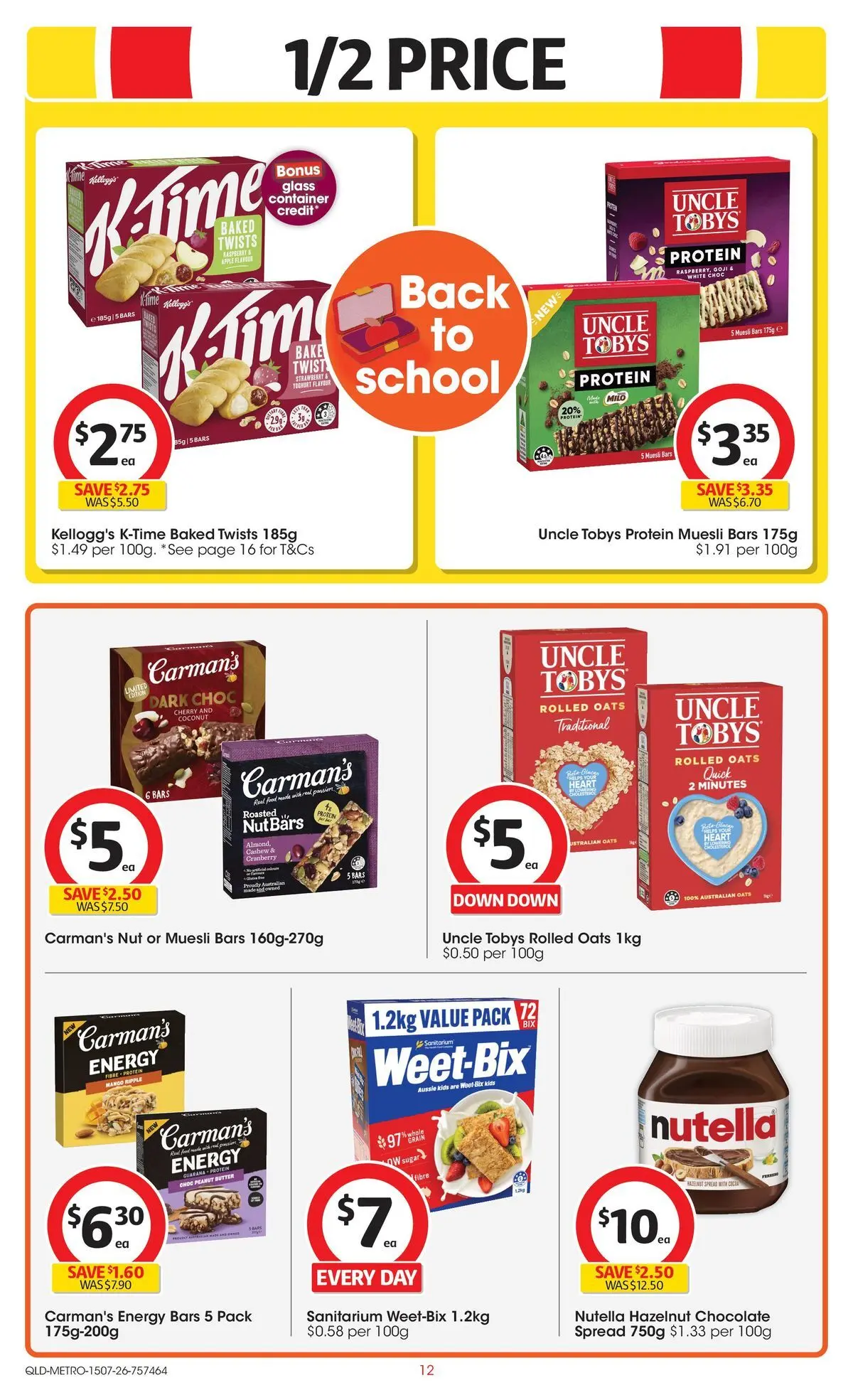 ﻿Coles catalogue valid from 15/07/2026 > Online Australia | Page: 12 | Products: Butter, Nutella, Sugar, Mango