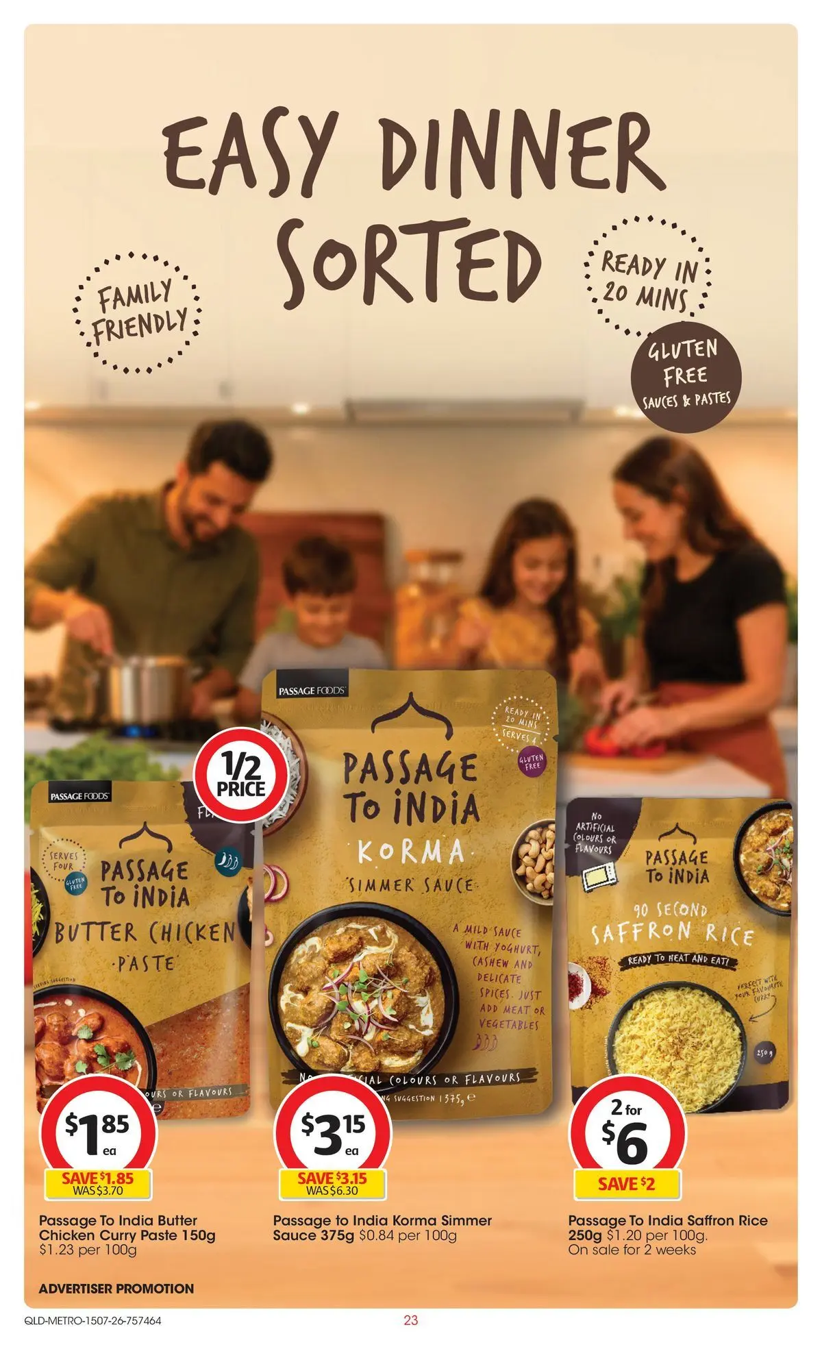 ﻿Coles catalogue valid from 15/07/2026 > Online Australia | Page: 23 | Products: Curry, Chicken, Vegetables, Sauce