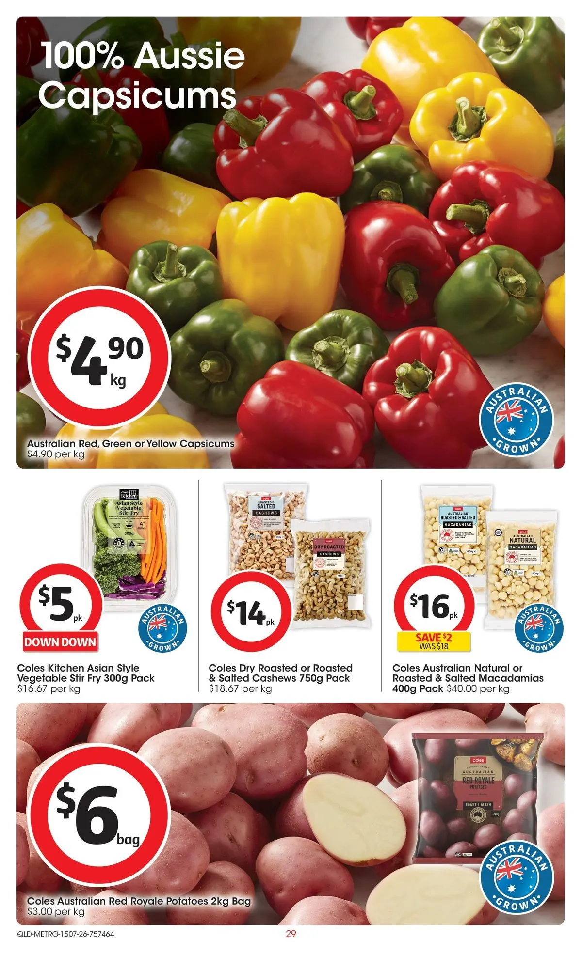 ﻿Coles catalogue valid from 15/07/2026 > Online Australia | Page: 29 | Products: Potatoes, Bag