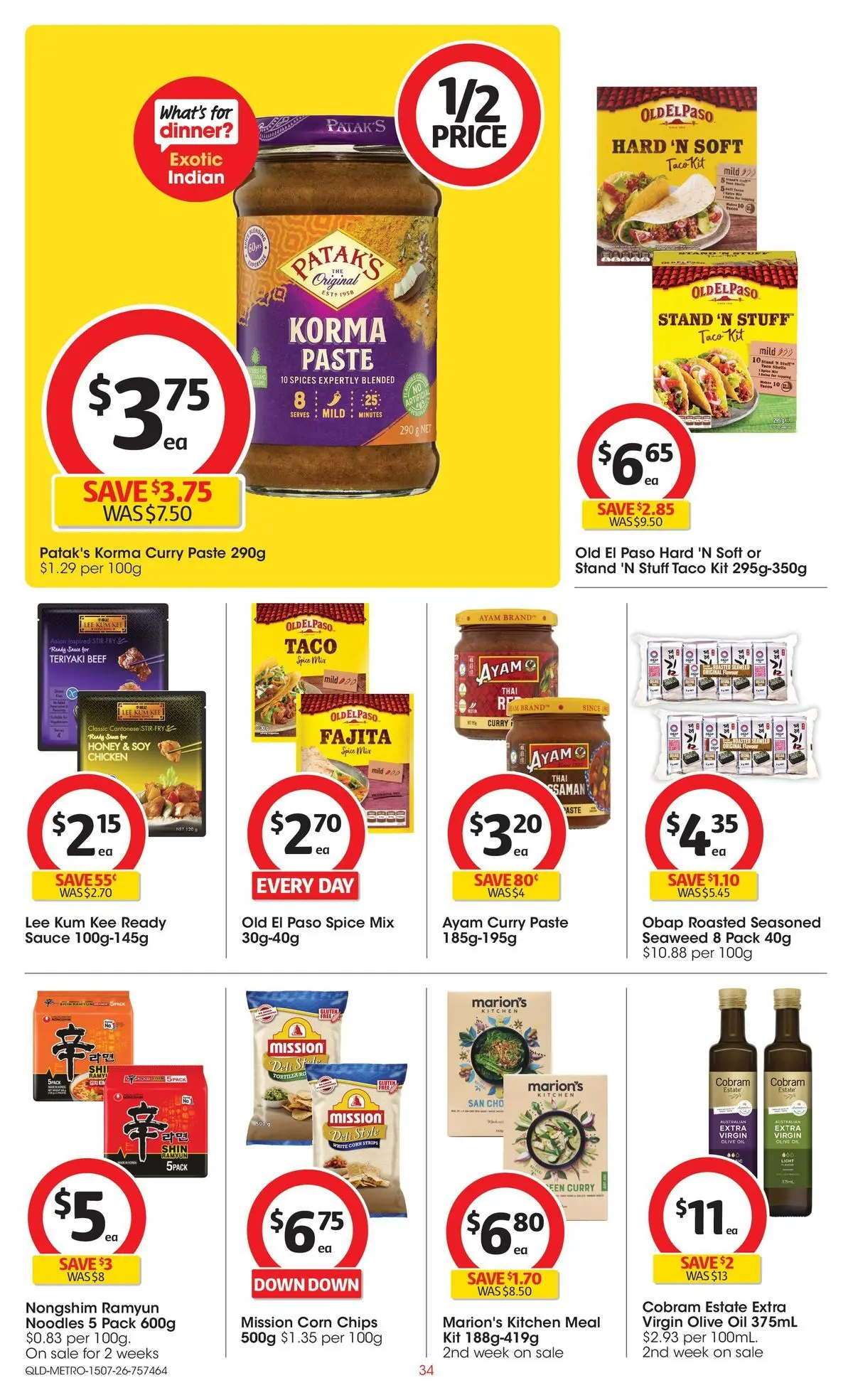 ﻿Coles catalogue valid from 15/07/2026 > Online Australia | Page: 34 | Products: Light, Oil, Chips, Olive oil