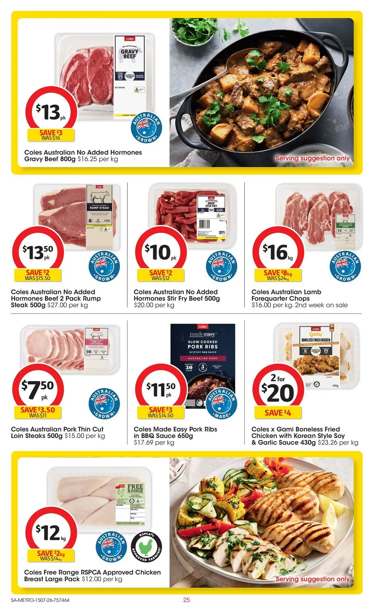 ﻿Coles catalogue valid from 15/07/2026 > Online Australia | Page: 25 | Products: Pork, Beef, Steak, Sauce