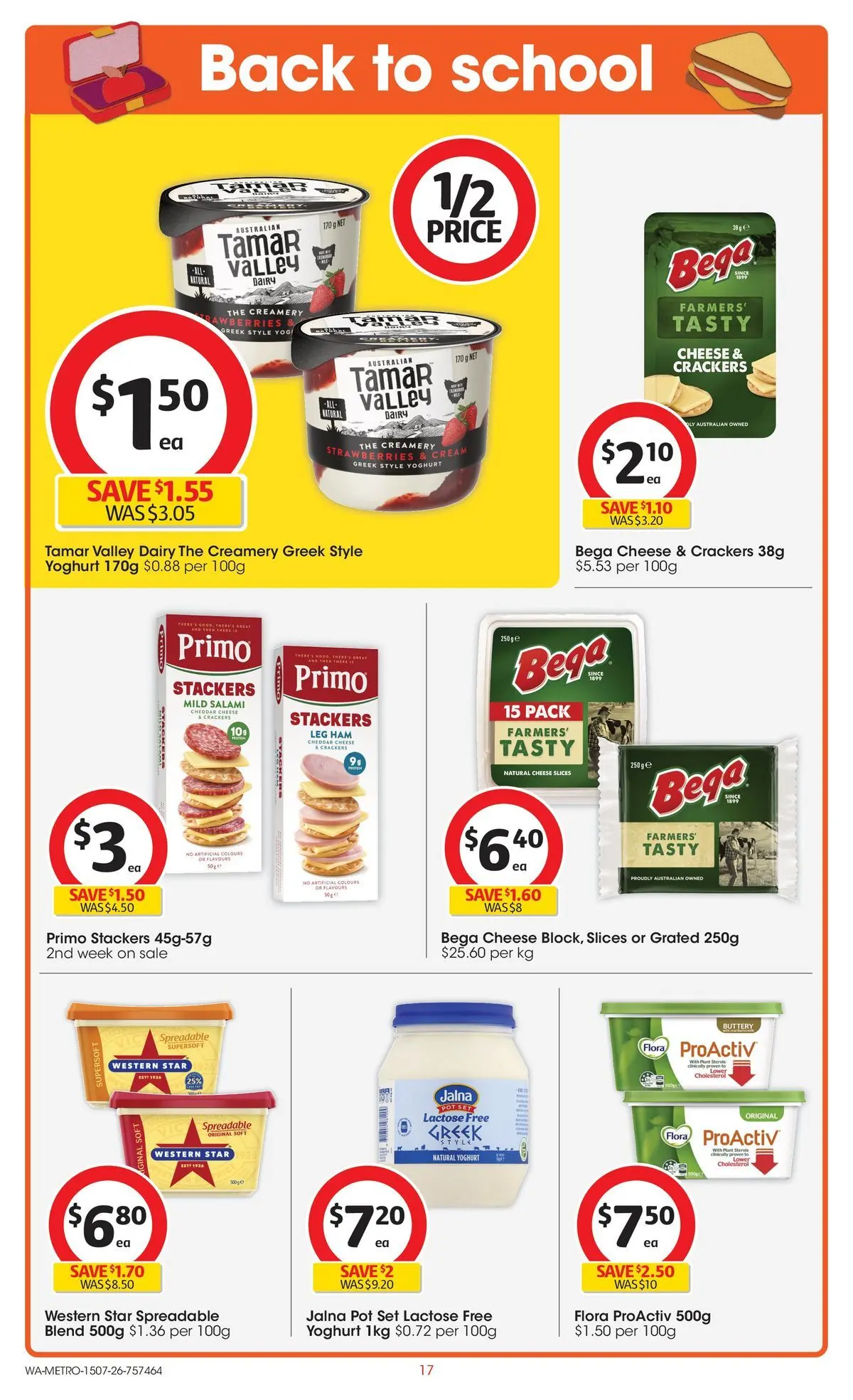 ﻿Coles catalogue valid from 15/07/2026 > Online Australia | Page: 17 | Products: Dairy, Salami, Ham, Cream