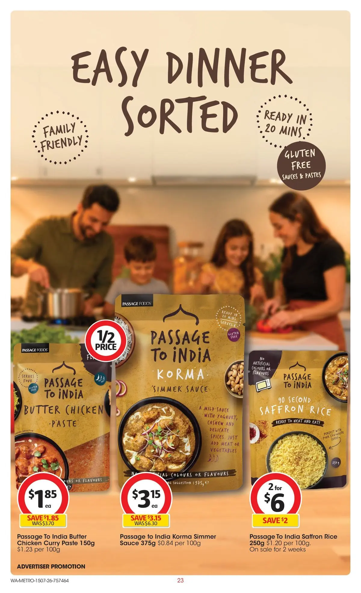 ﻿Coles catalogue valid from 15/07/2026 > Online Australia | Page: 23 | Products: Curry, Rice, Vegetables, Sauce