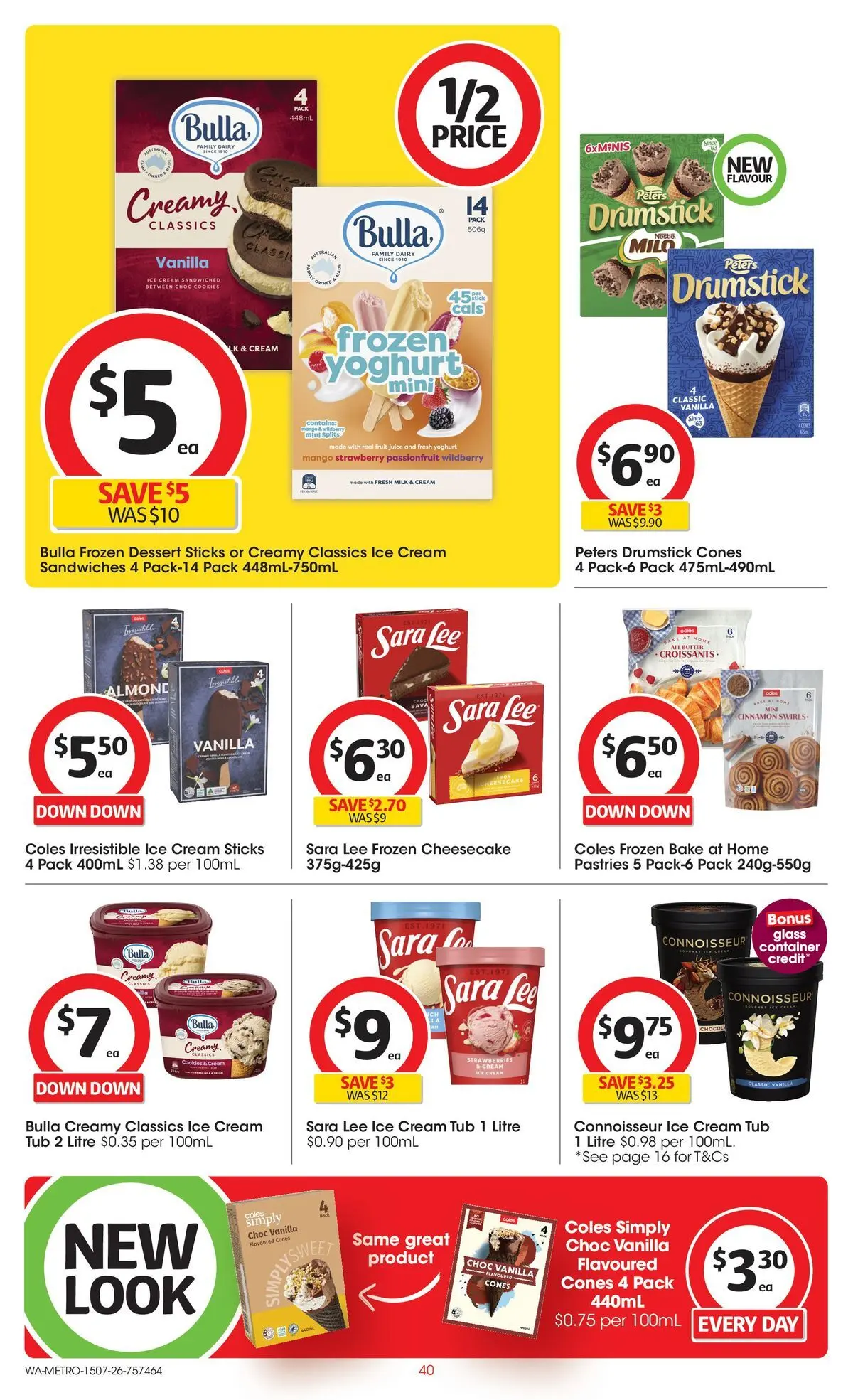 ﻿Coles catalogue valid from 15/07/2026 > Online Australia | Page: 40 | Products: Milk, Dairy, Juice, Passionfruit