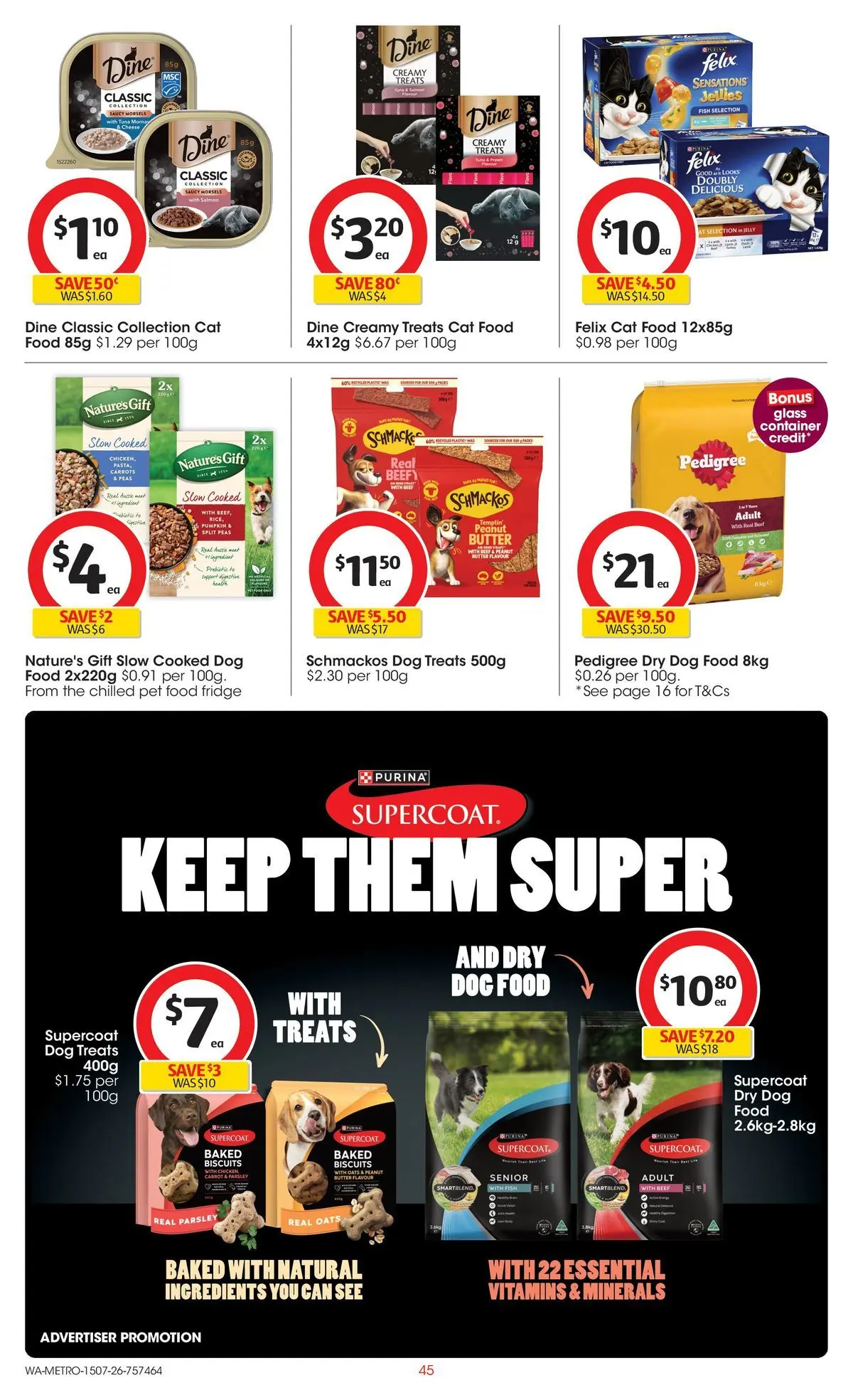 ﻿Coles catalogue valid from 15/07/2026 > Online Australia | Page: 45 | Products: Cheese, Chicken, Fish, Dog food
