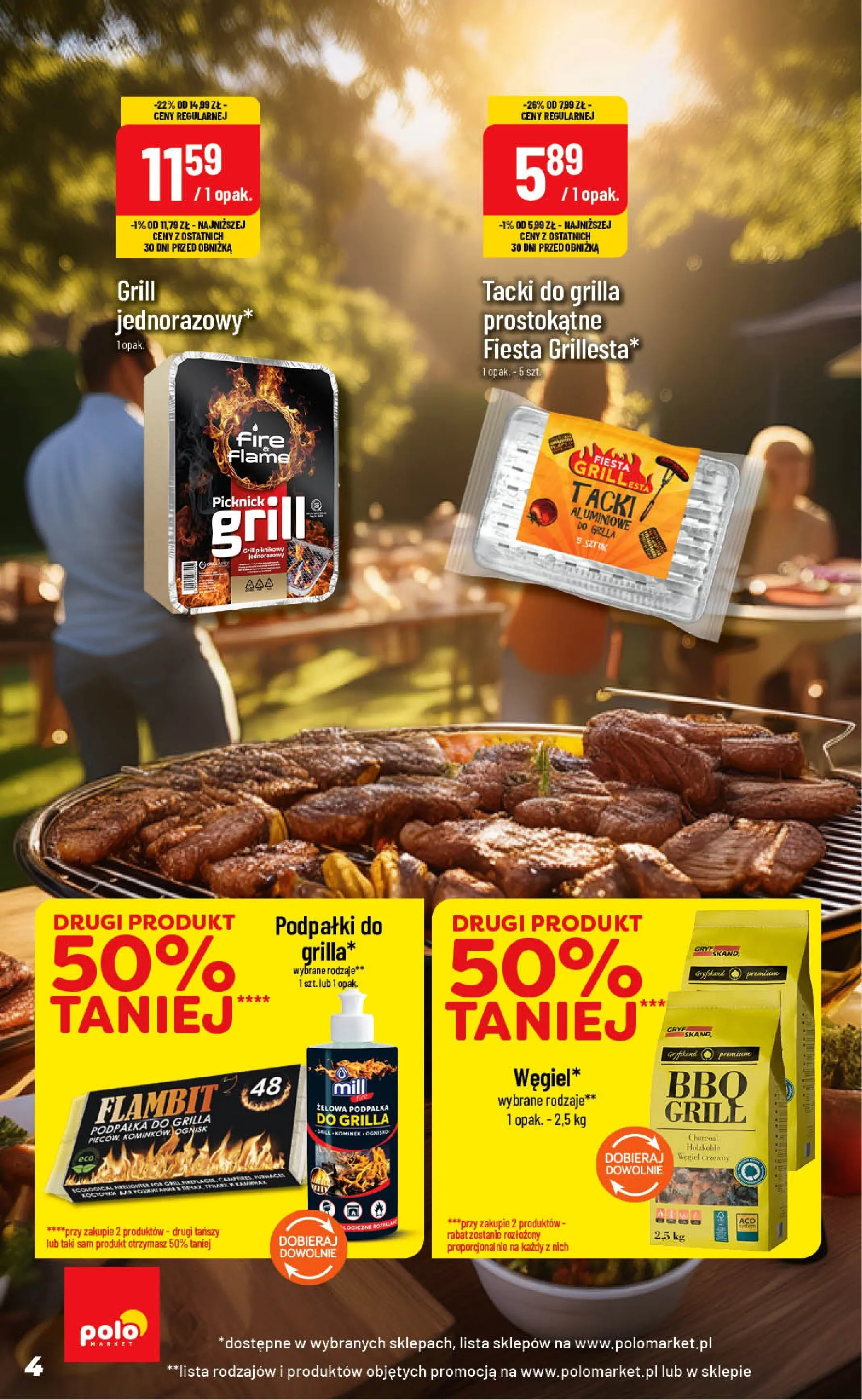 Nowa POLOmarket gazetka od jutra 08.07.2026 | Strona: 4 | Produkty: Grill