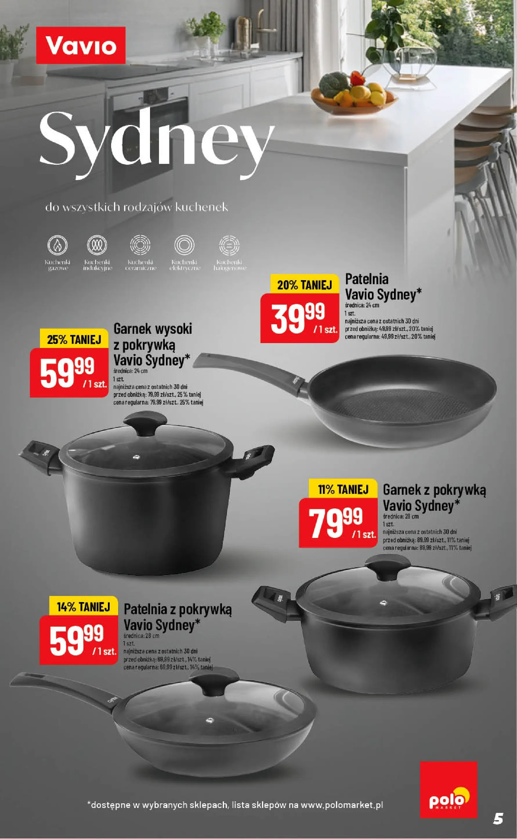 Nowa POLOmarket gazetka od jutra 08.07.2026 | Strona: 5 | Produkty: Garnek, Patelnia
