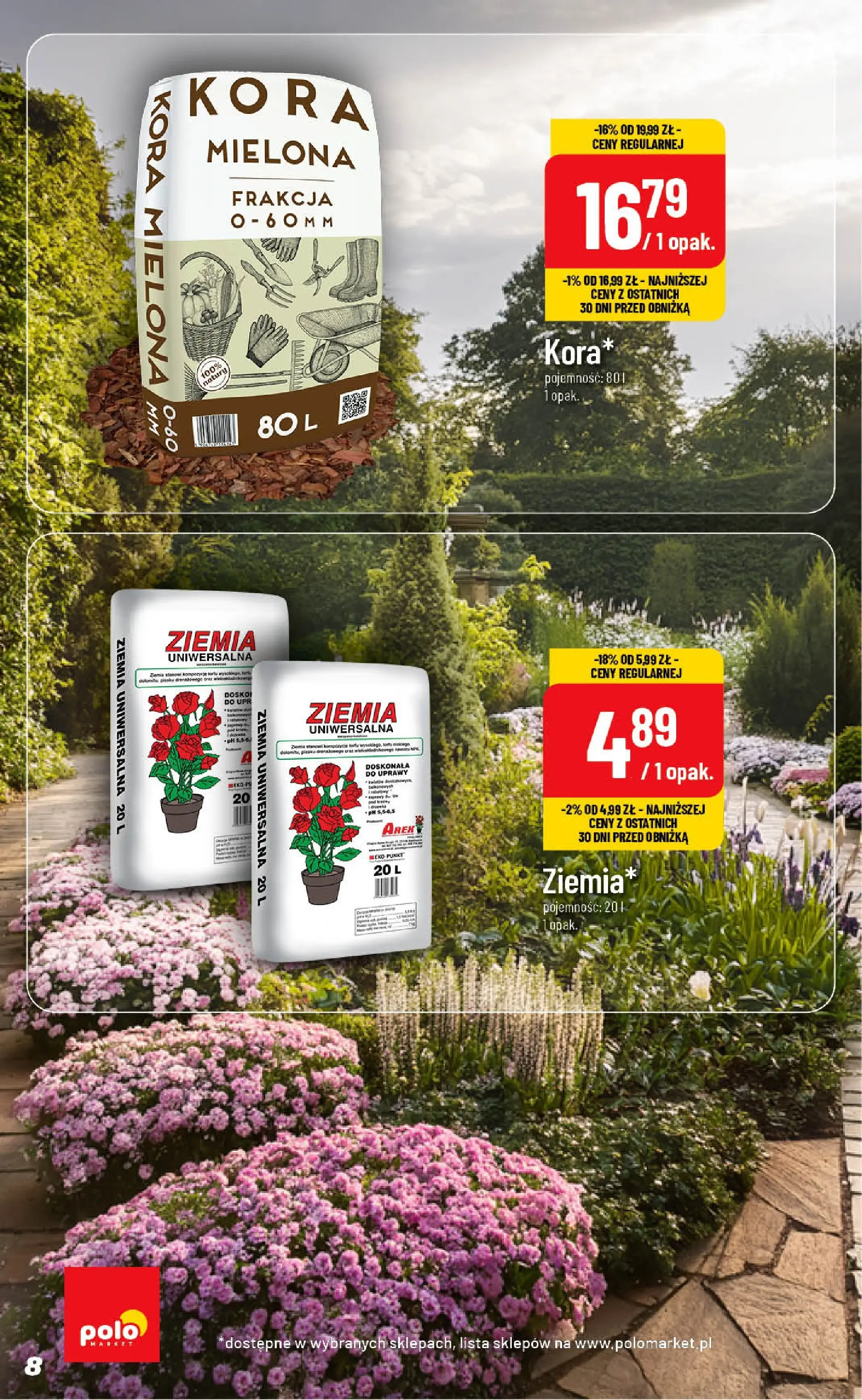 Nowa POLOmarket gazetka od jutra 08.07.2026 | Strona: 8 | Produkty: Ziemia uniwersalna, Ziemia