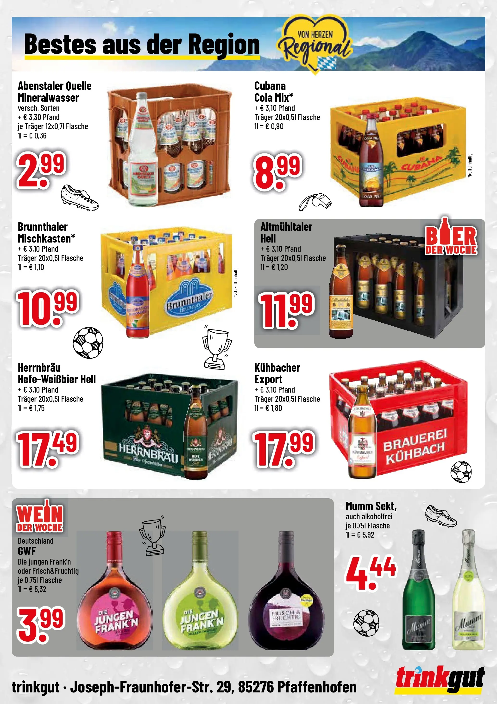 Trinkgut Prospekt Pfaffenhofen/Ilm (ab 12.07.2026) » Angebote online | Seite: 4 | Produkte: Cola, Mineralwasser, Wein