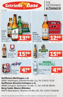 Angebote - Getränke Oase: Getränkeangebote ab 12.07.2026 gültig Angebote - Getränke Oase: Getränkeangebote ab 12.07.2026 gültig