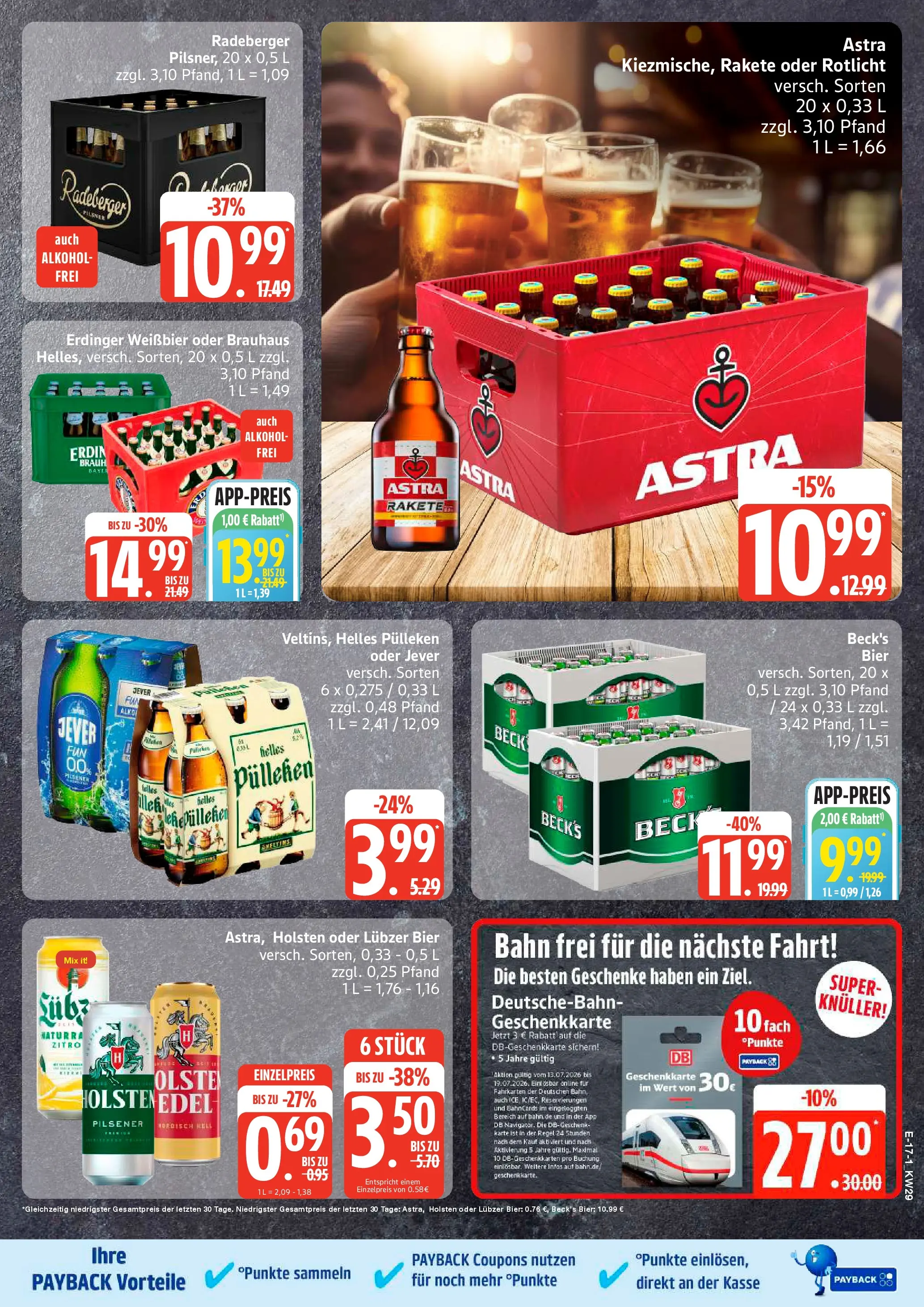 Edeka prospekt Husum (ab 13.07.2026) » Angebote Online | Seite: 21 | Produkte: Erdinger, Bier, Jever, Lubzer