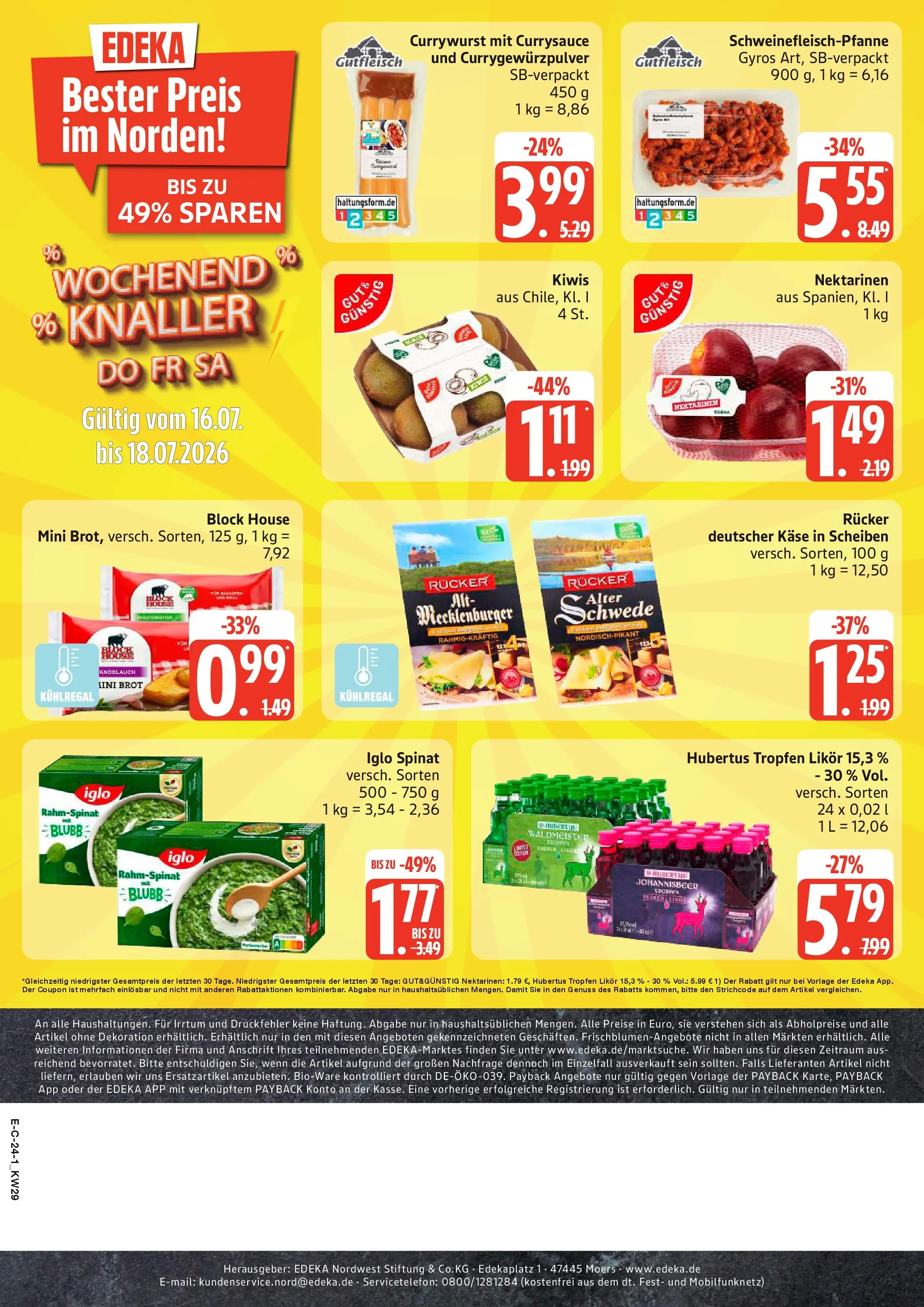 Edeka prospekt Hemmoor (ab 13.07.2026) » Angebote Online | Seite: 31 | Produkte: Iglo, Gyros, Knoblauch, Brot