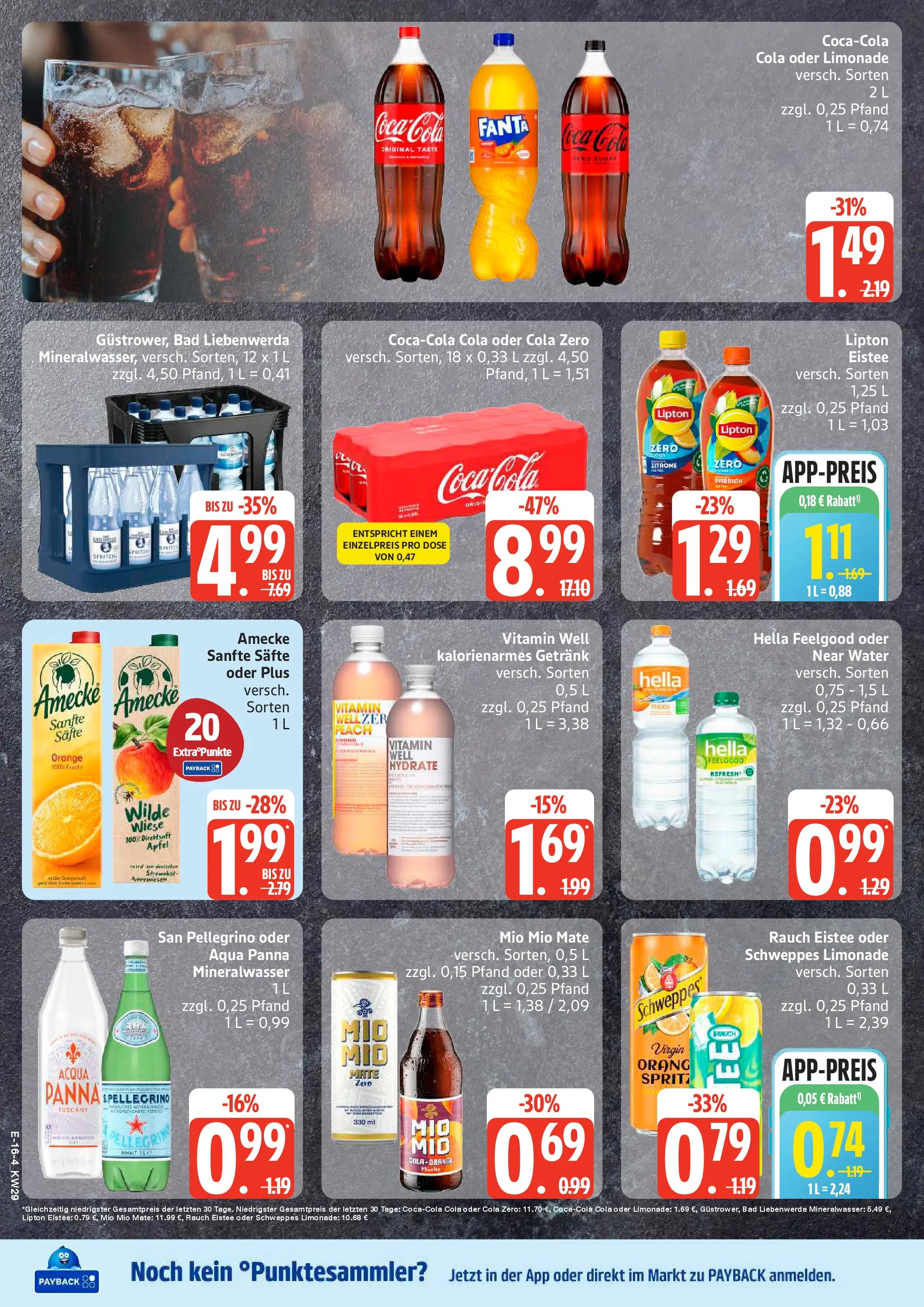 Edeka prospekt Dobbertin (ab 13.07.2026) » Angebote Online | Seite: 20 | Produkte: Coca cola, Äpfel, Schweppes, Pfirsich