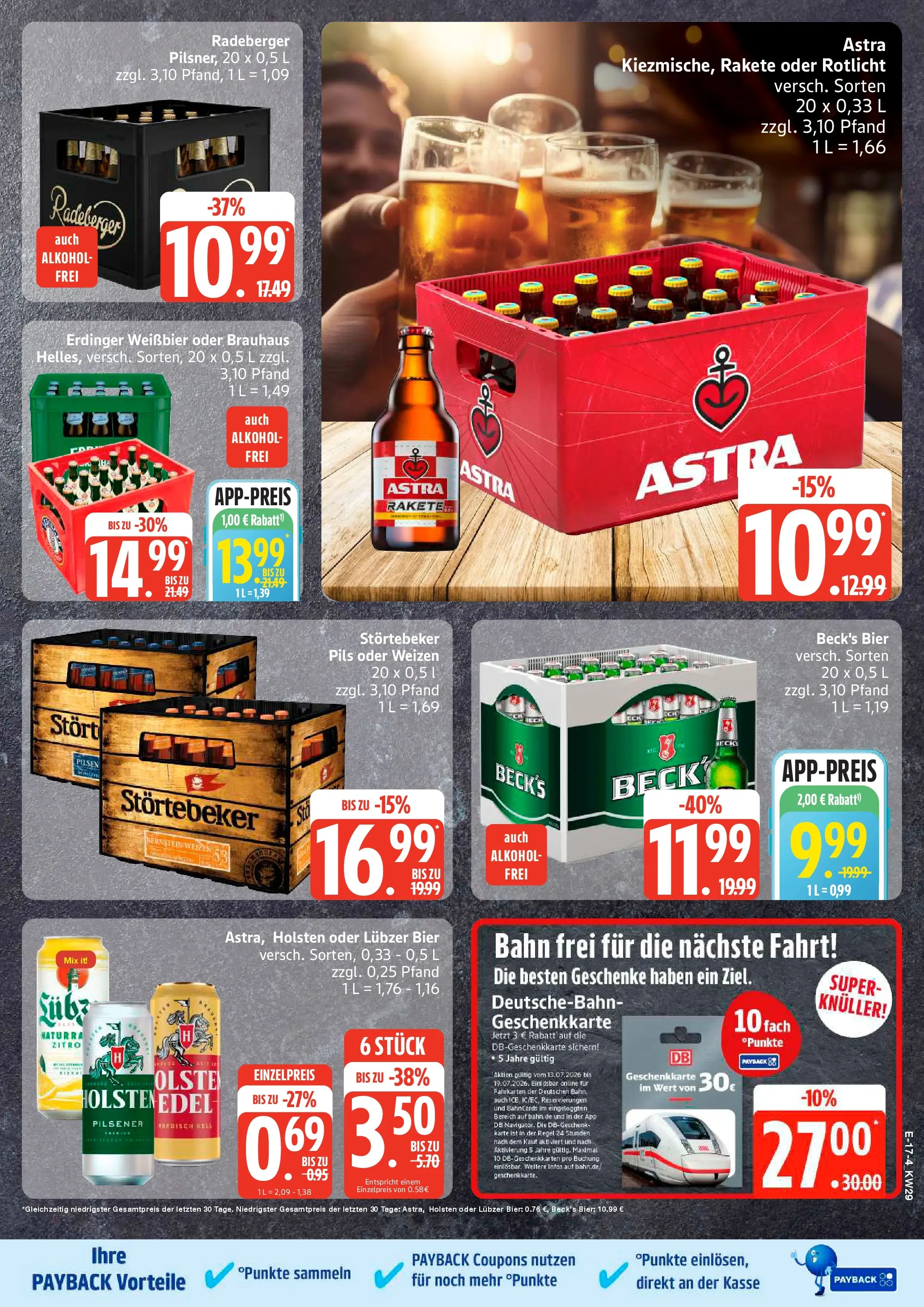 Edeka prospekt Dobbertin (ab 13.07.2026) » Angebote Online | Seite: 21 | Produkte: Erdinger, Bier, Weißbier, Pils
