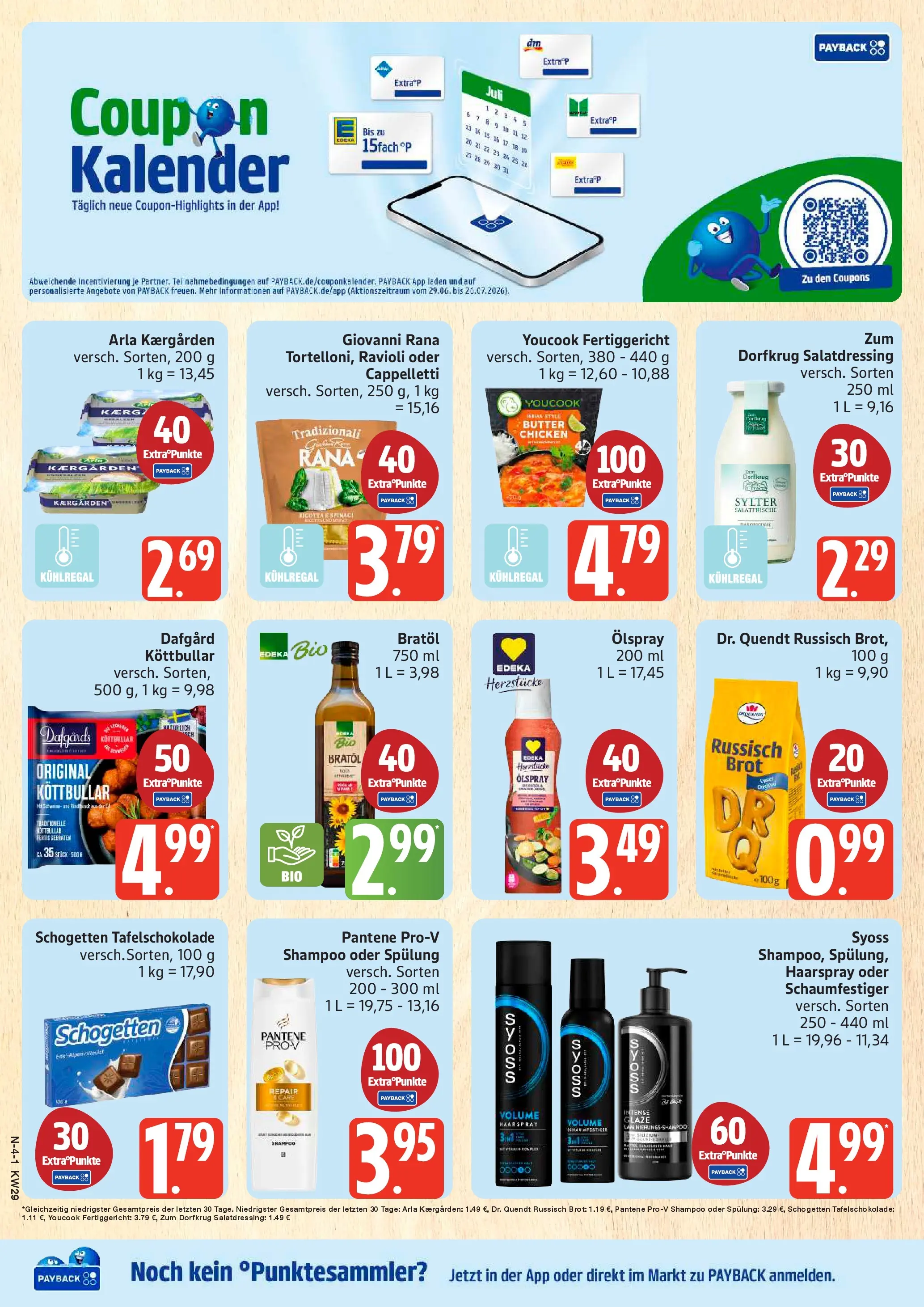 Edeka prospekt Schleswig (ab 13.07.2026) » Angebote Online | Seite: 4 | Produkte: Youcook, Spülung, Haarspray, Brot