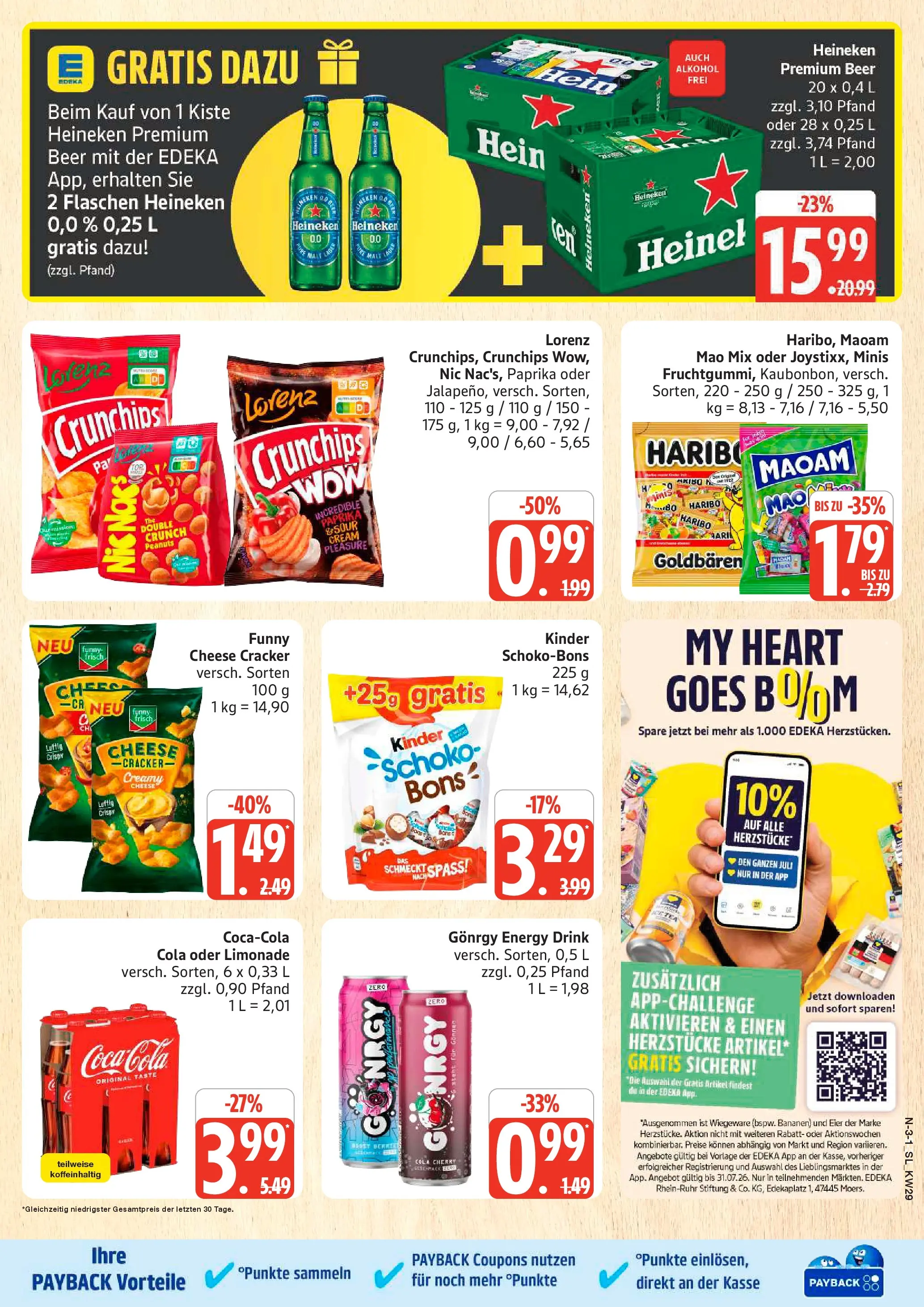 Edeka prospekt Schleswig (ab 13.07.2026) » Angebote Online | Seite: 3 | Produkte: Bananen, Limonade, Heineken, Paprika