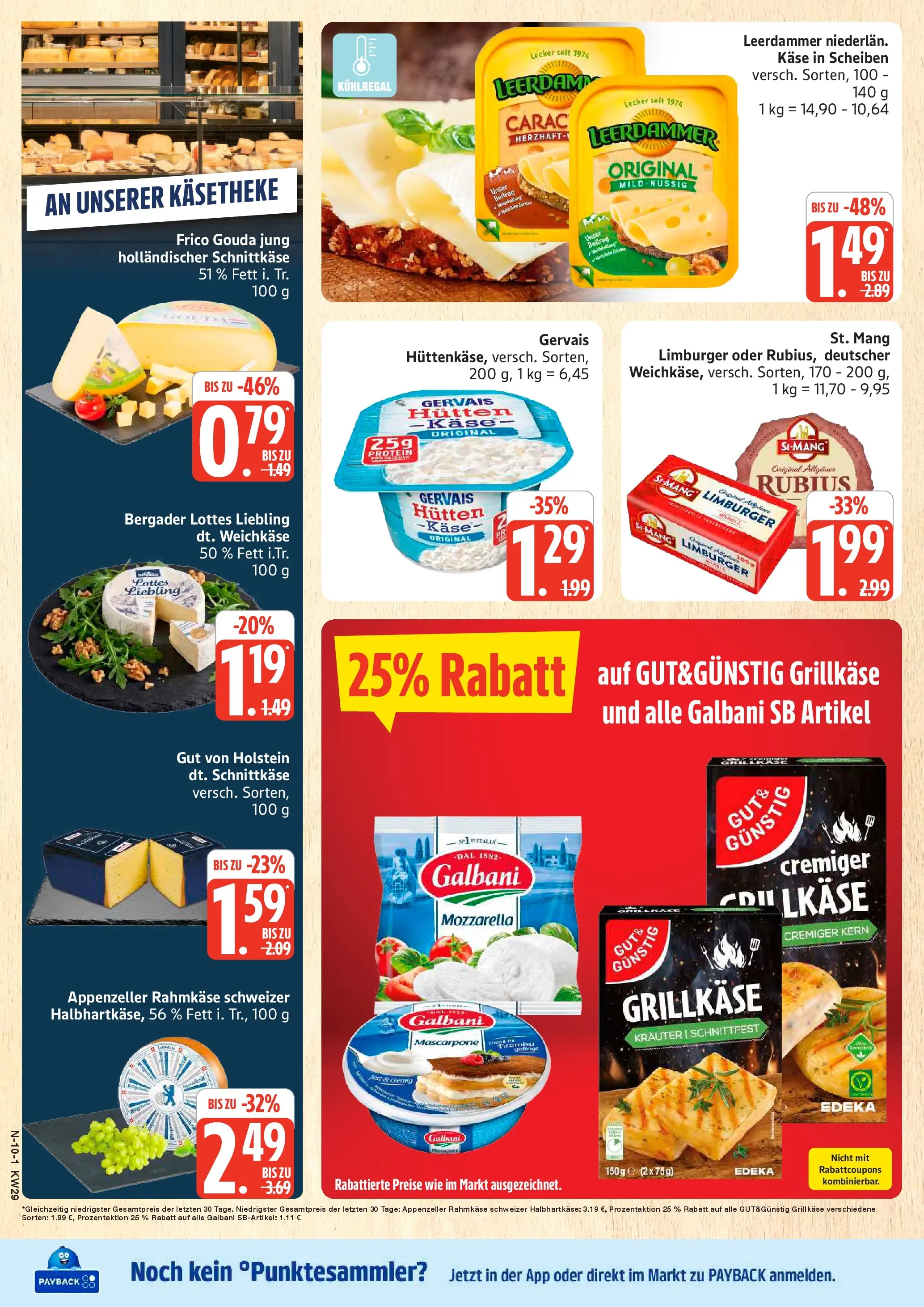 Edeka prospekt Schleswig (ab 13.07.2026) » Angebote Online | Seite: 10 | Produkte: Käse, Mascarpone, Mozzarella, Leerdammer