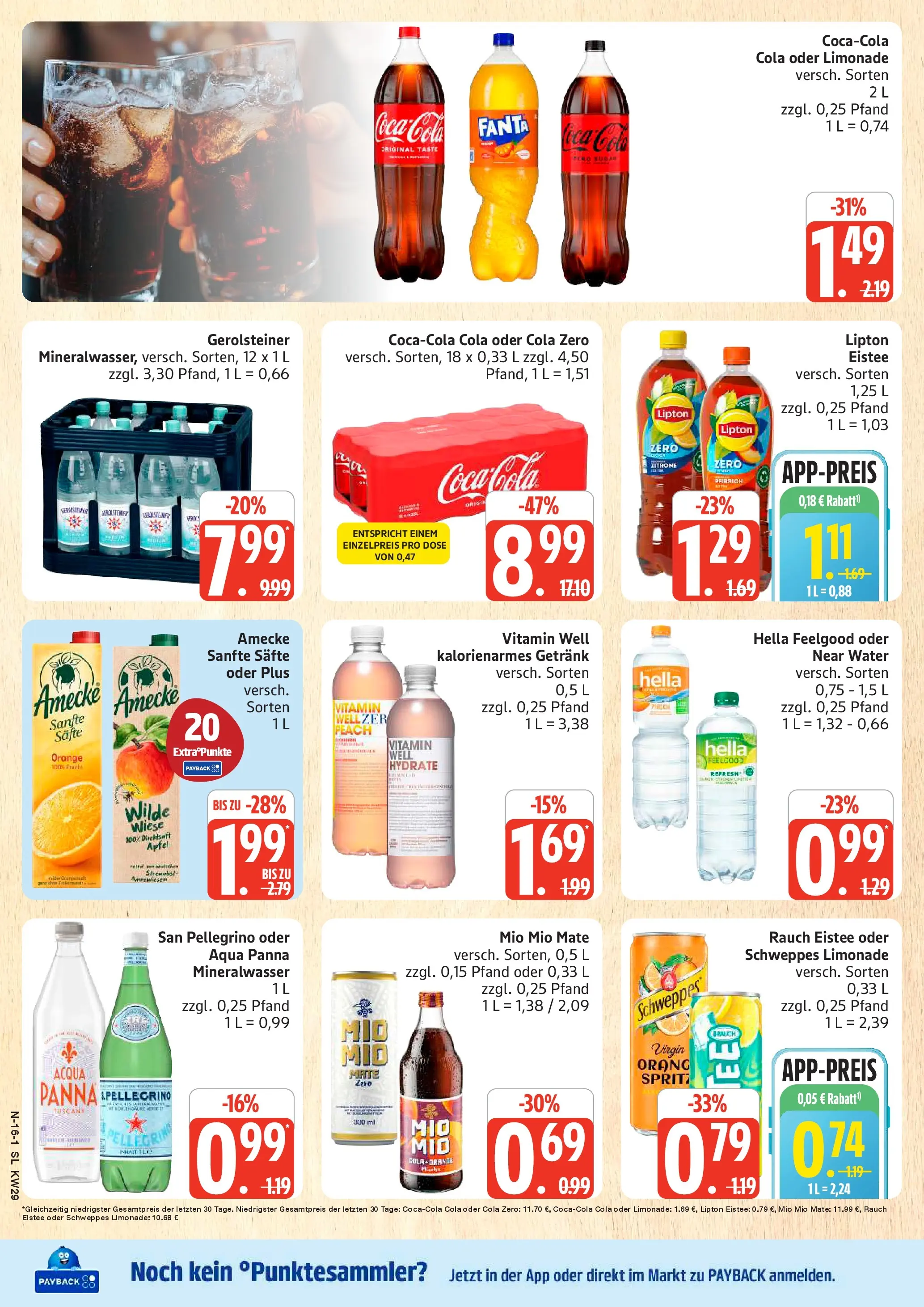 Edeka prospekt Schleswig (ab 13.07.2026) » Angebote Online | Seite: 16 | Produkte: Cola, Limonade, Hella, Gerolsteiner
