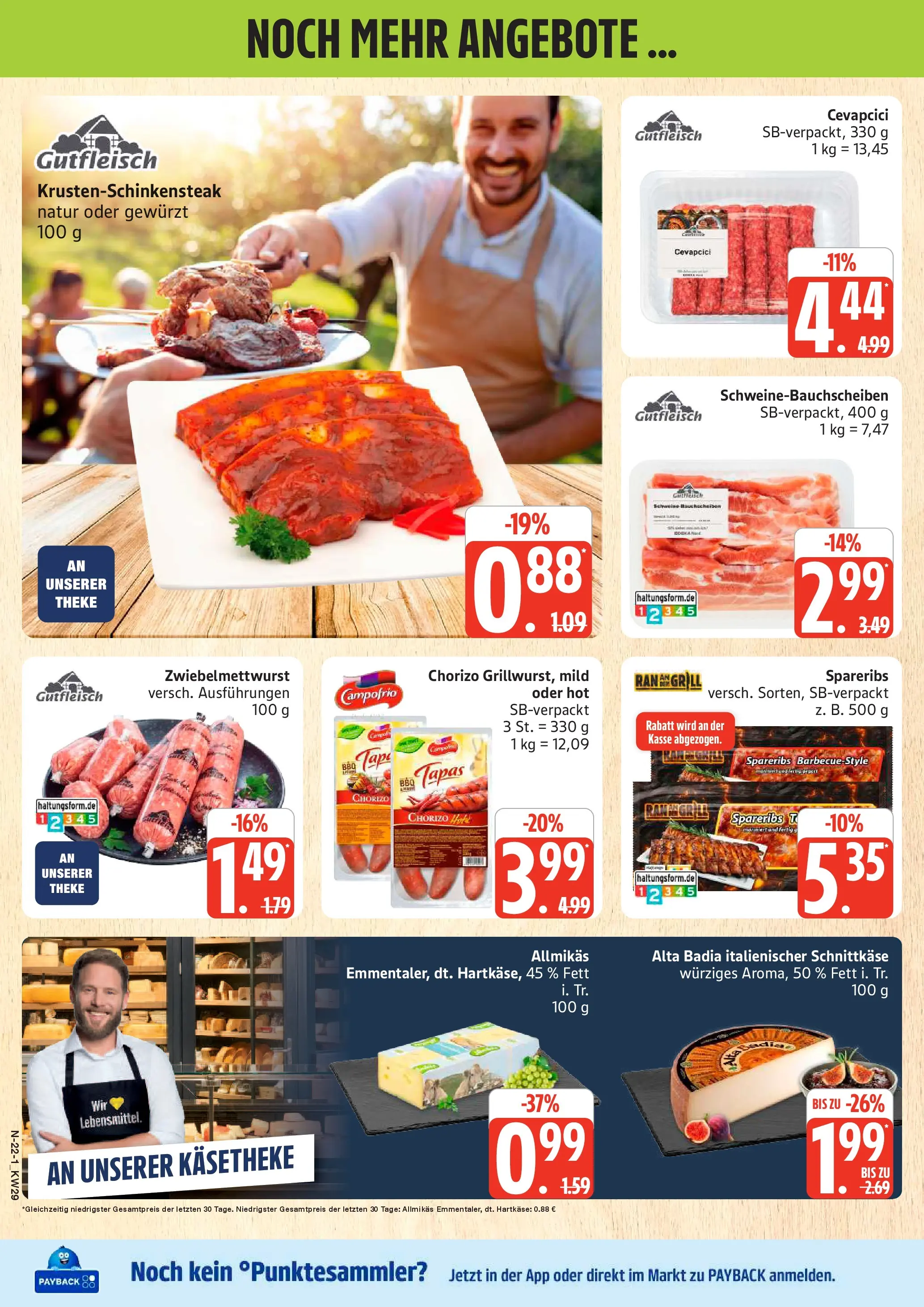 Edeka prospekt Schleswig (ab 13.07.2026) » Angebote Online | Seite: 22 | Produkte: Theke, Cevapcici