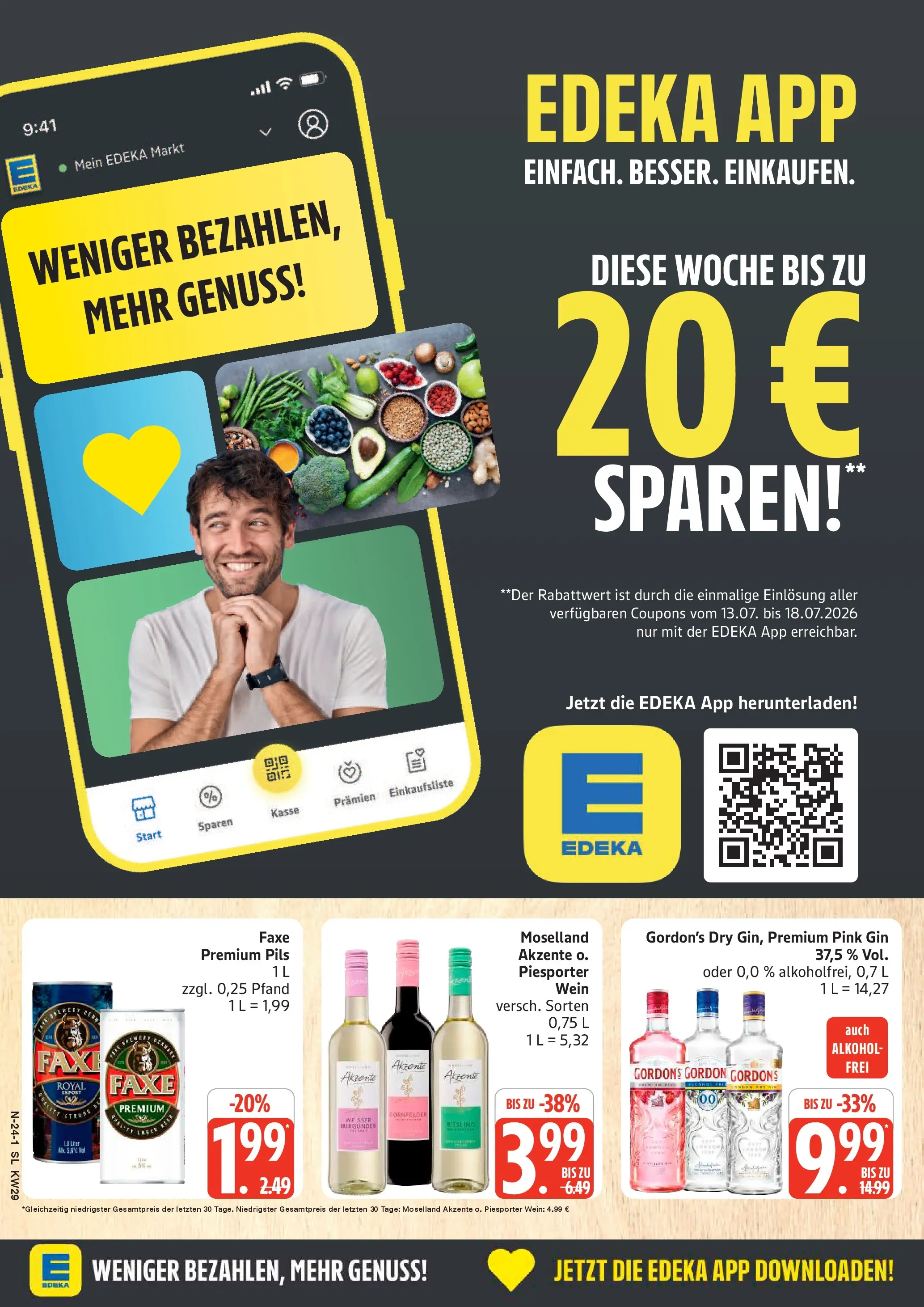 Edeka prospekt Schleswig (ab 13.07.2026) » Angebote Online | Seite: 24 | Produkte: Pils, Wein, Gin