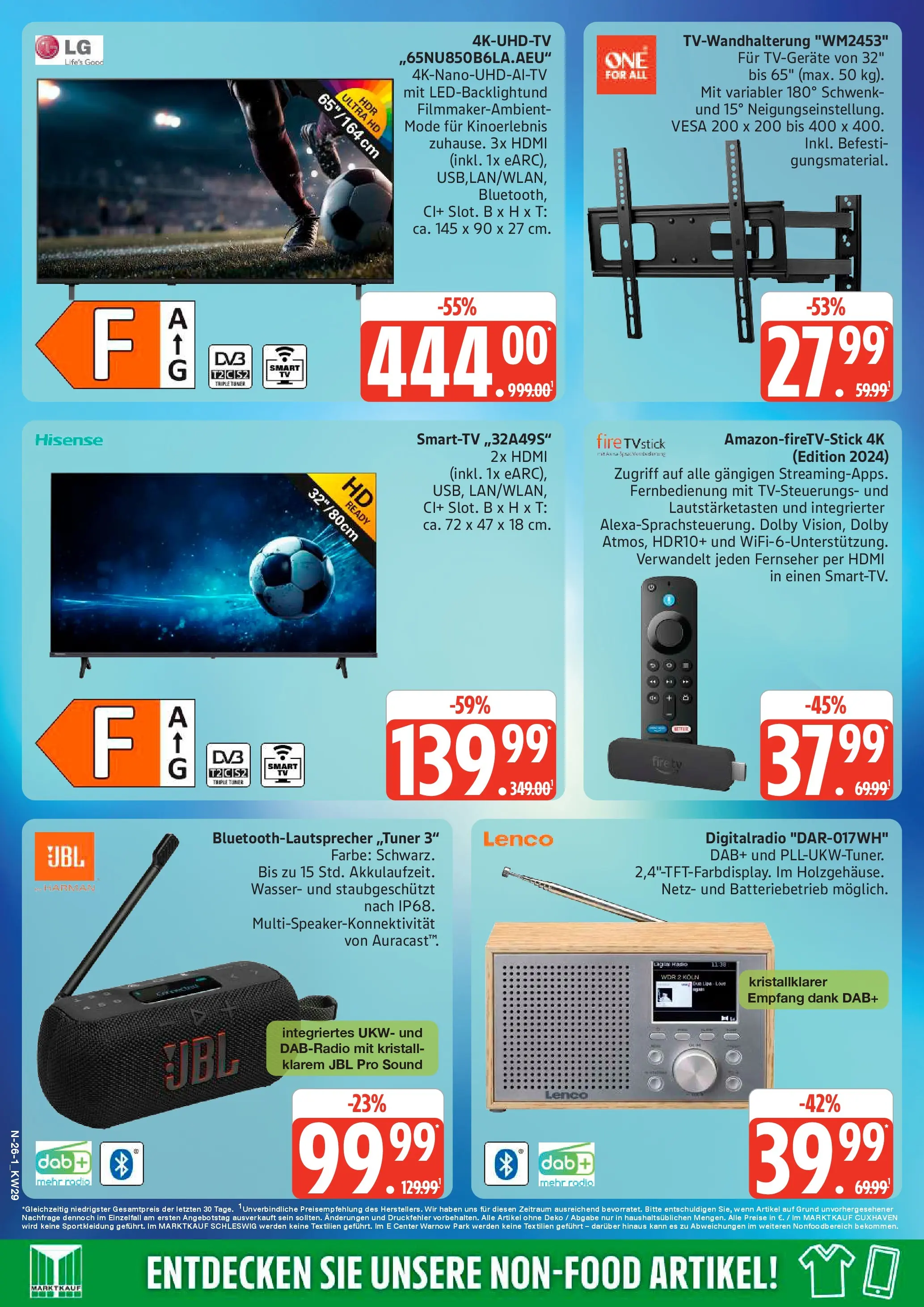 Edeka prospekt Schleswig (ab 13.07.2026) » Angebote Online | Seite: 26 | Produkte: Hisense, Wasser, Fernseher, Radio