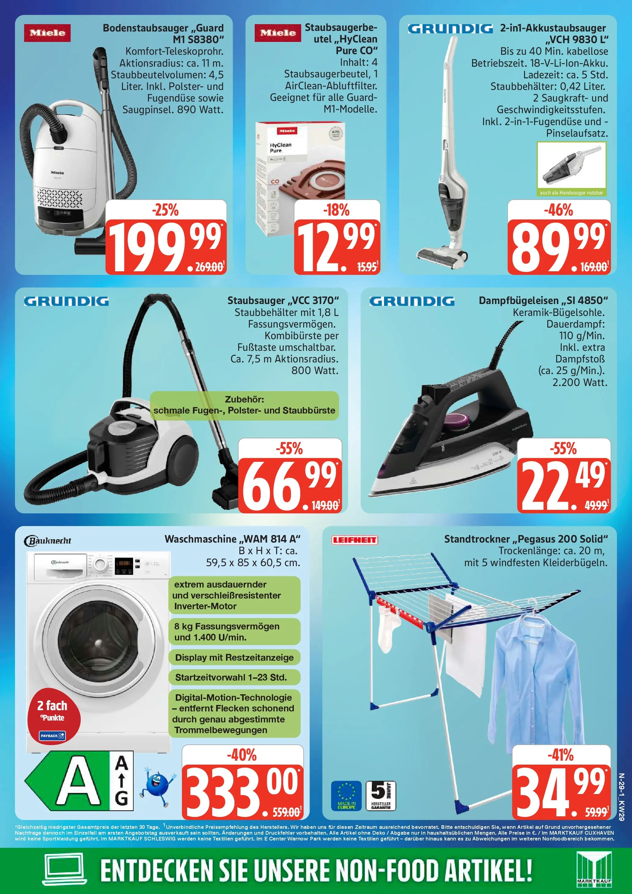 Edeka prospekt Schleswig (ab 13.07.2026) » Angebote Online | Seite: 29 | Produkte: Miele, Staubsauger, Waschmaschine