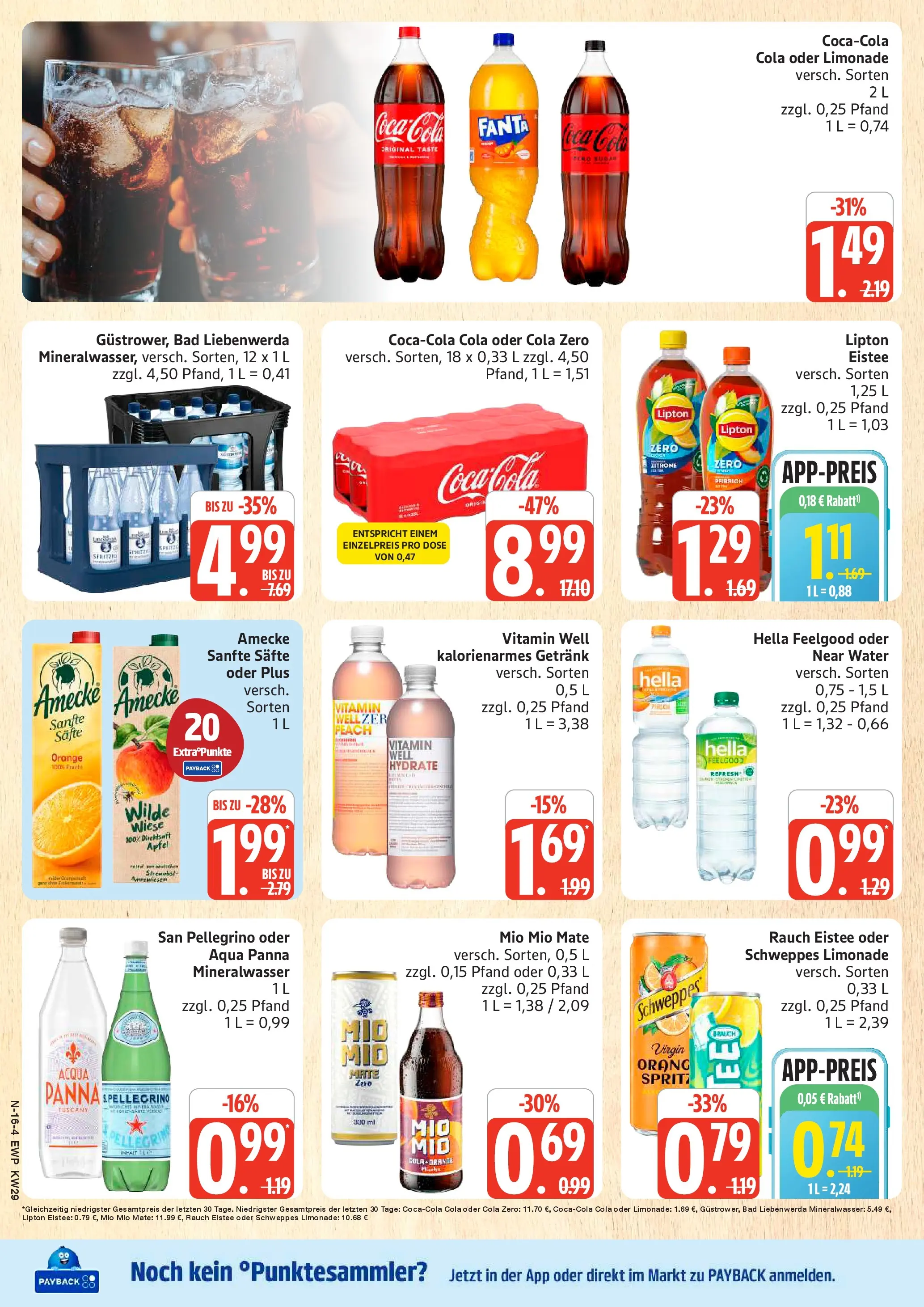 Edeka prospekt Rostock (ab 13.07.2026) » Angebote Online | Seite: 20 | Produkte: Coca cola, Cola, Mio mio mate, Mineralwasser