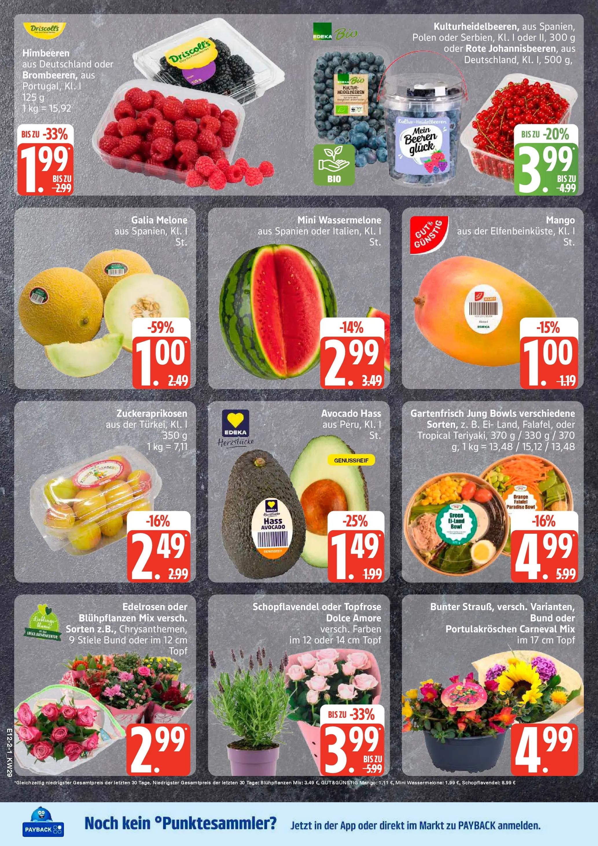 Edeka prospekt Kiel (ab 13.07.2026) » Angebote Online | Seite: 2 | Produkte: Himbeeren, Heidelbeeren, Avocado, Wassermelone