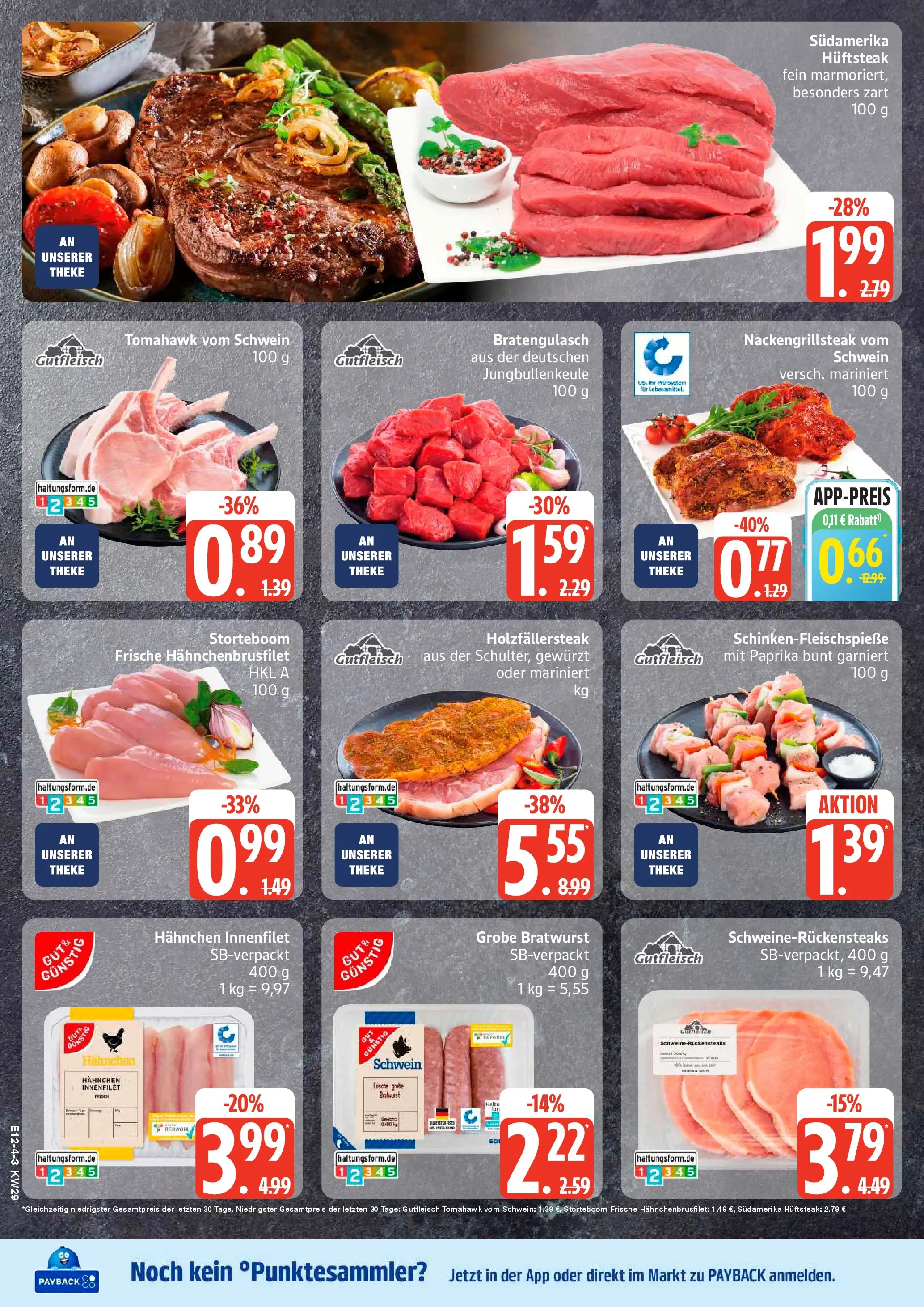 Edeka prospekt Norderstedt (ab 13.07.2026) » Angebote Online | Seite: 4 | Produkte: Hahnchen, Theke, Bratwurst, Paprika